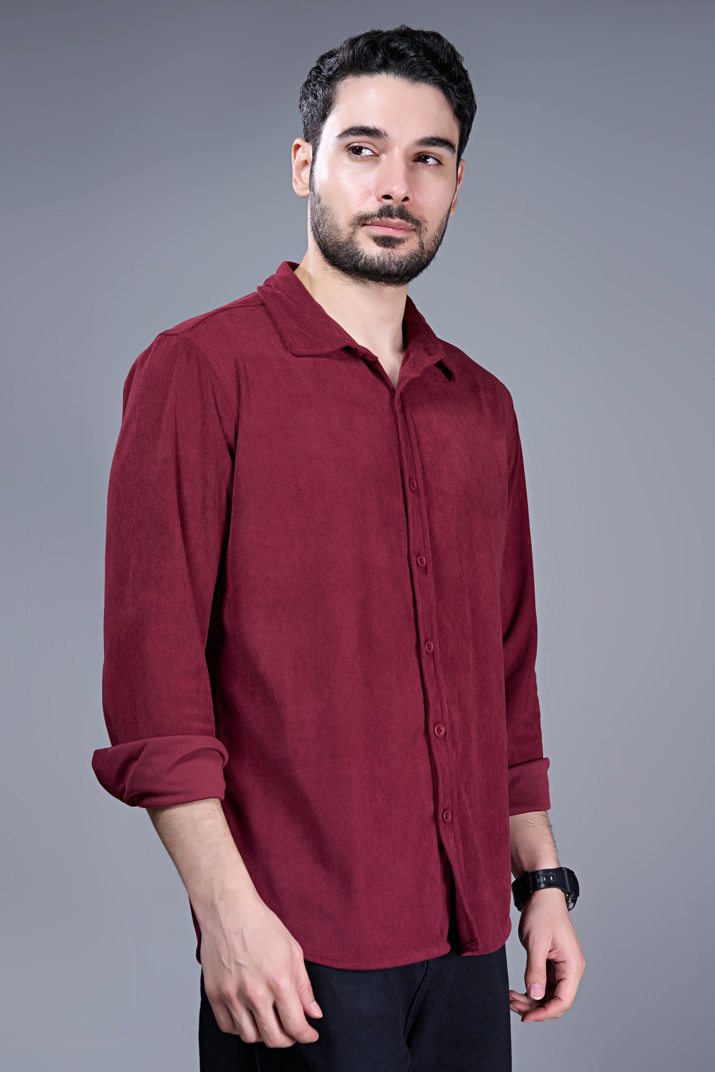 Maroon - Corduroy Shirt