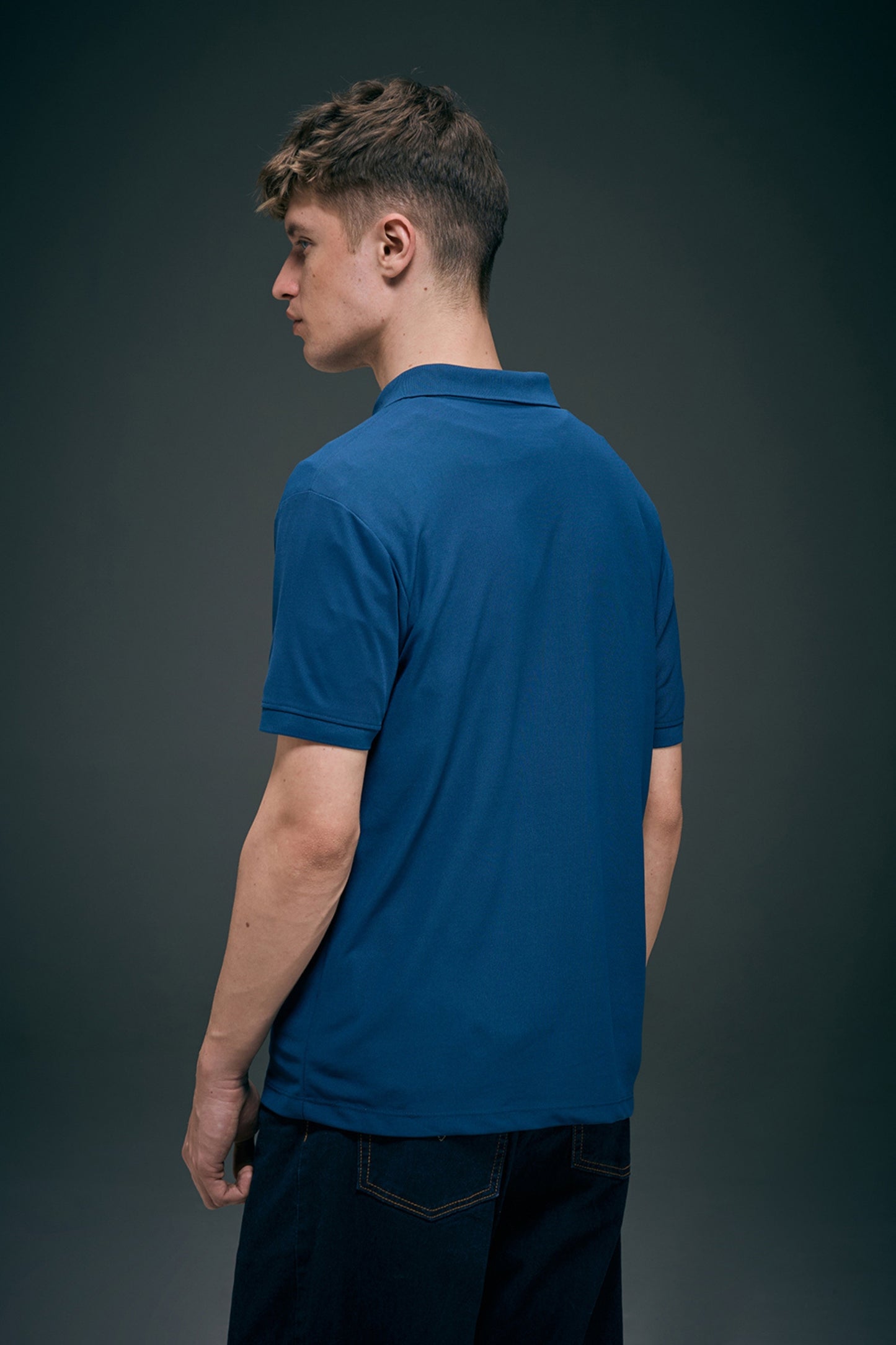 Smart tech polo - Teal Navy