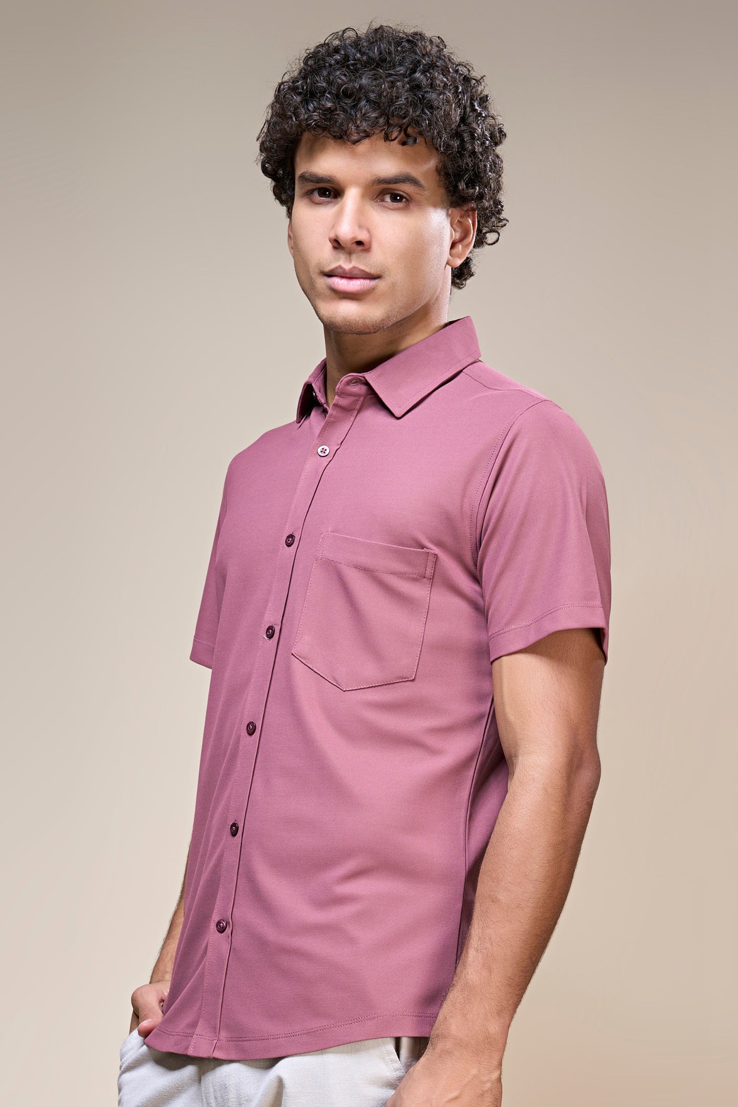 Maroon - Smart Tech Pocket Shirt Maxzone Clothing