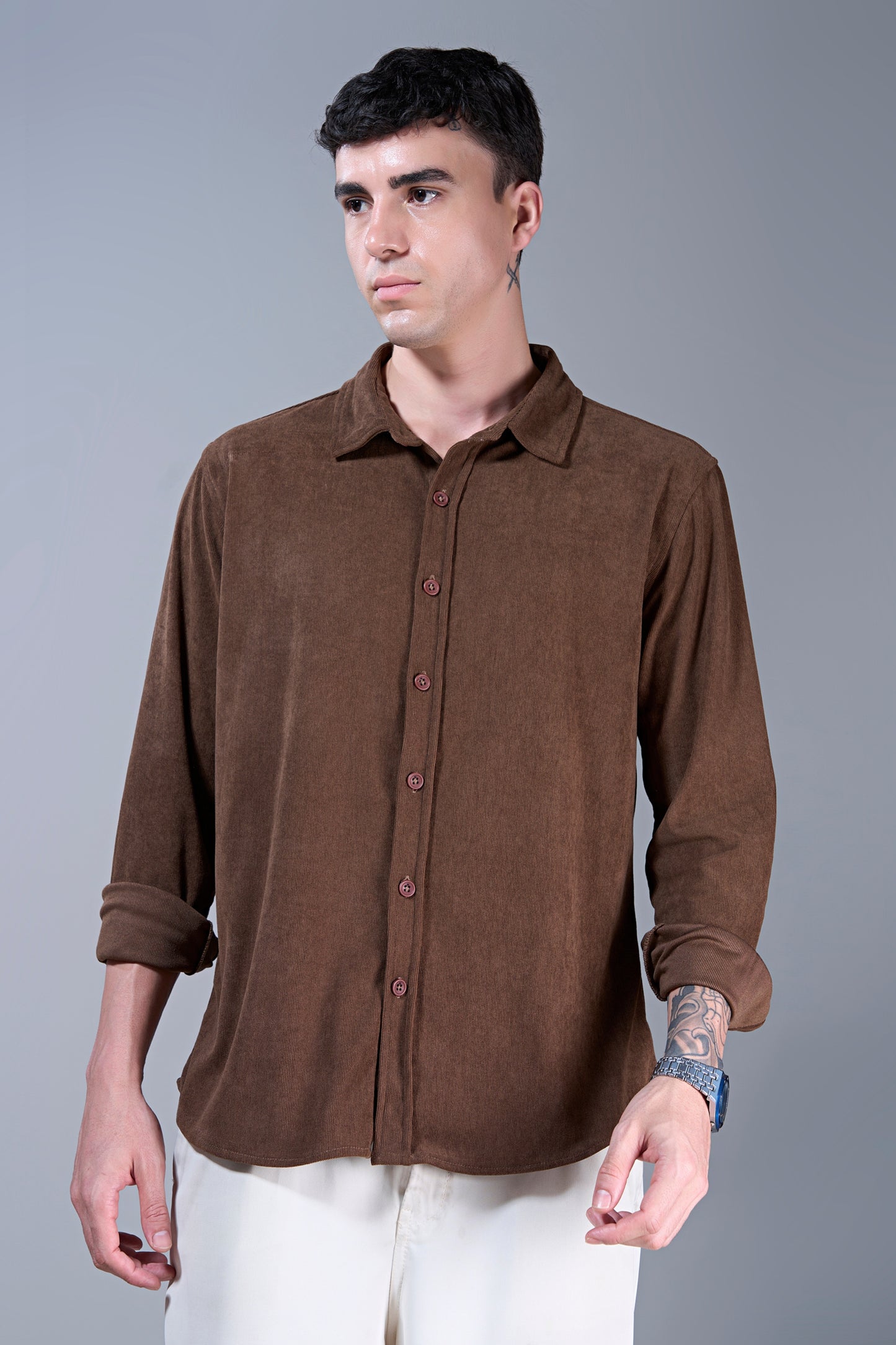 Brown - Corduroy Shirt