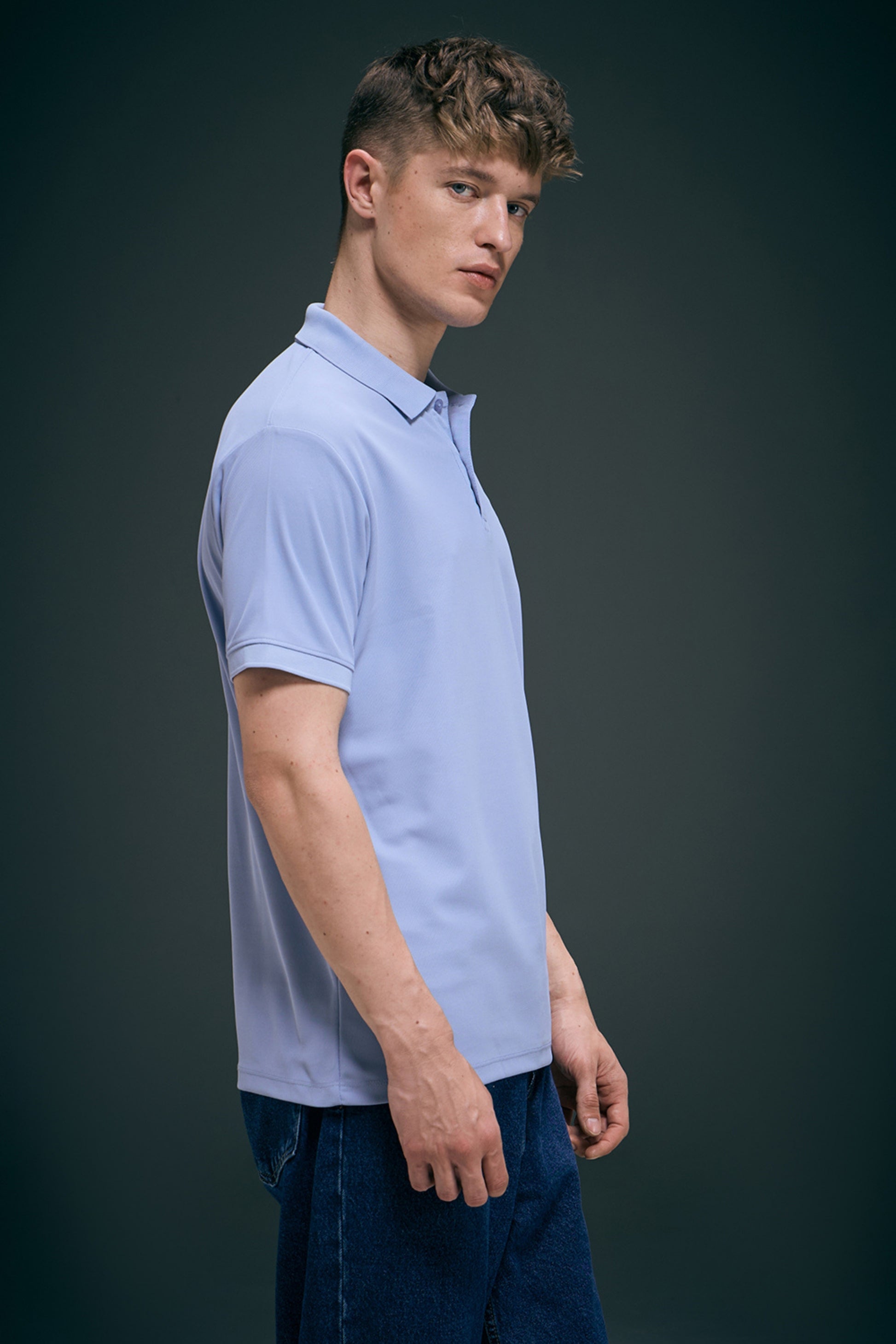 Smart tech polo - Ice Blue Maxzone Clothing