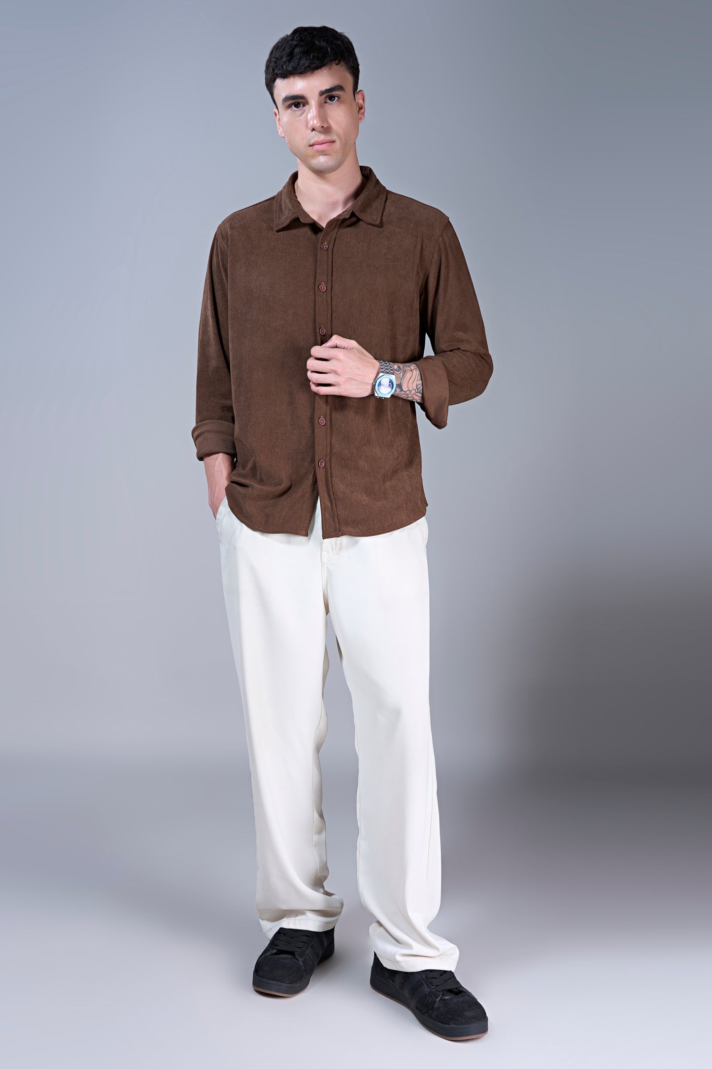 Brown - Corduroy Shirt