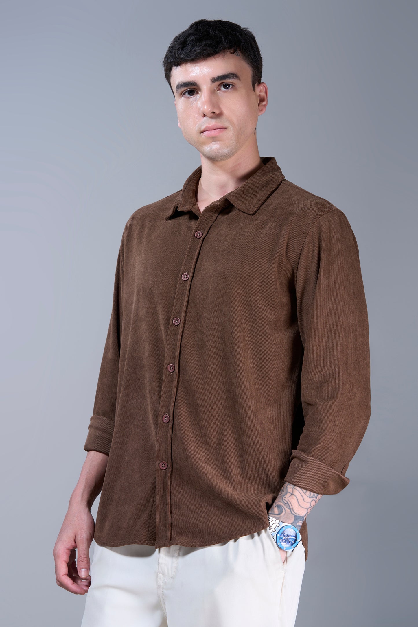 Brown - Corduroy Shirt