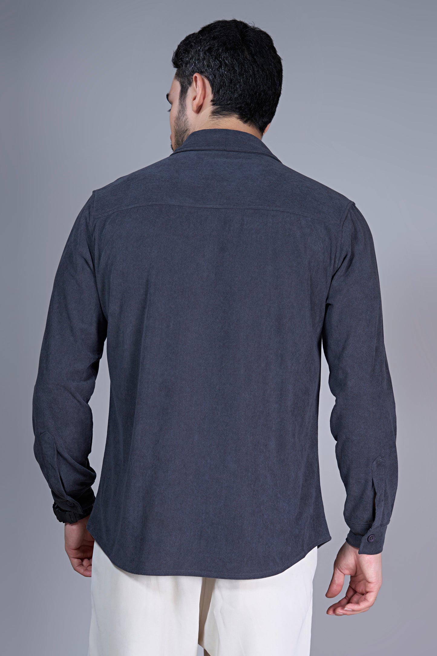 Teal Navy - Corduroy Shirt