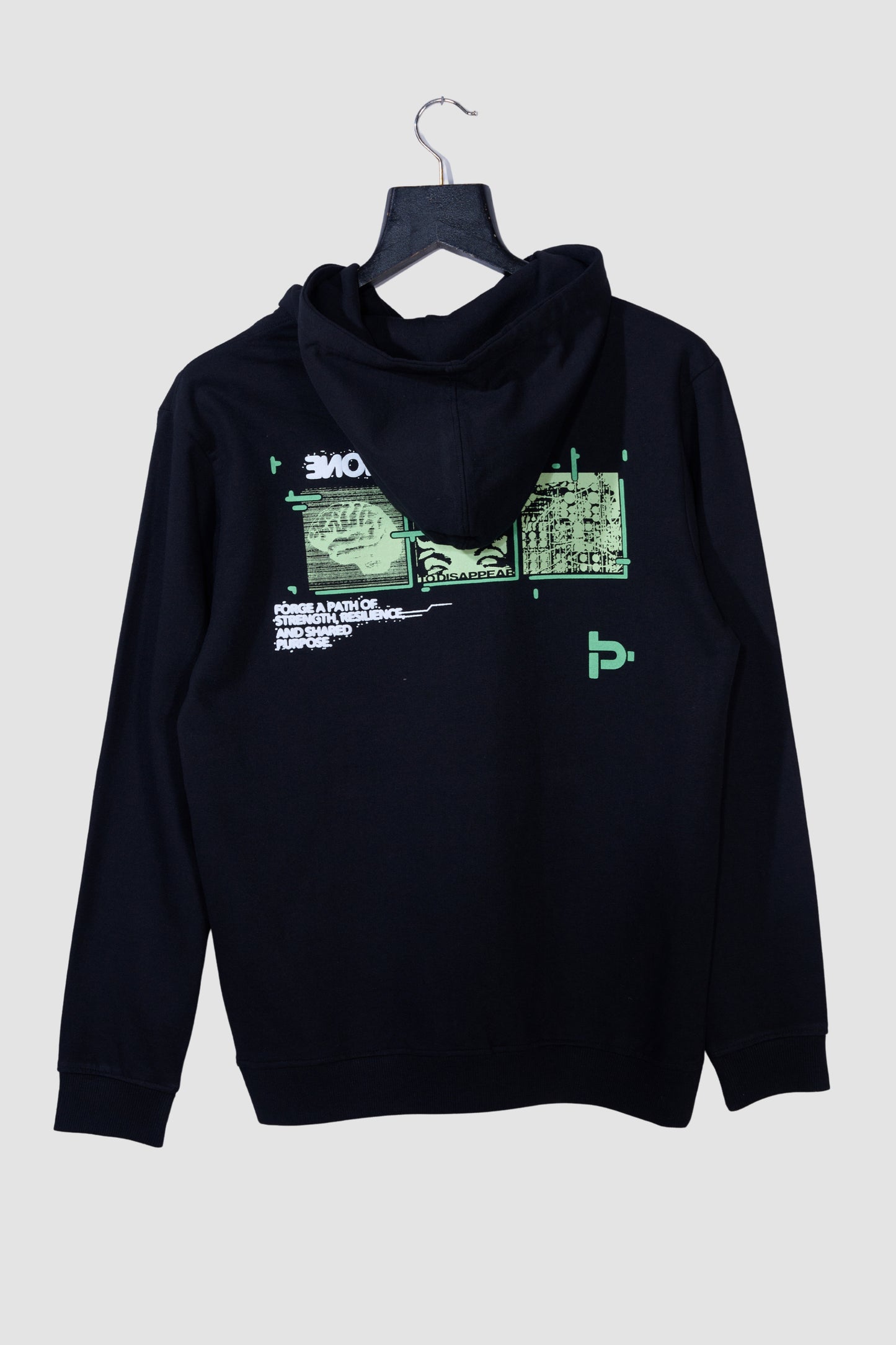 Black Nonebyte - Full Sleeve Hoodie