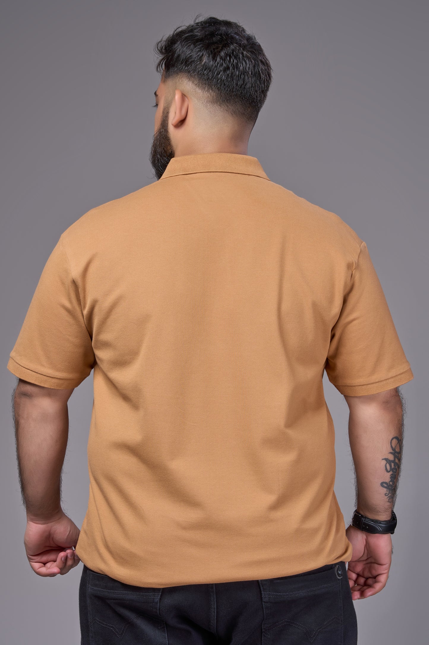 Burnt Orange - Cotton Pique Polo Plus Size