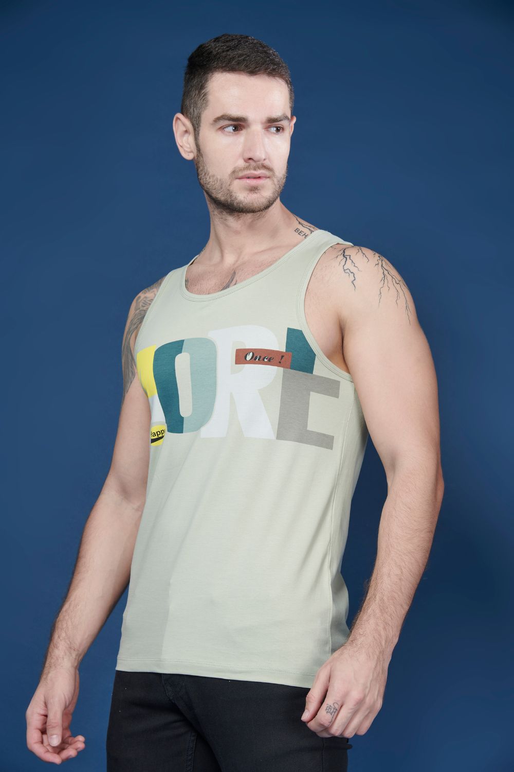 White colored, Smart Tech Polo T-shirts for men with collar and half sleeves, side view.