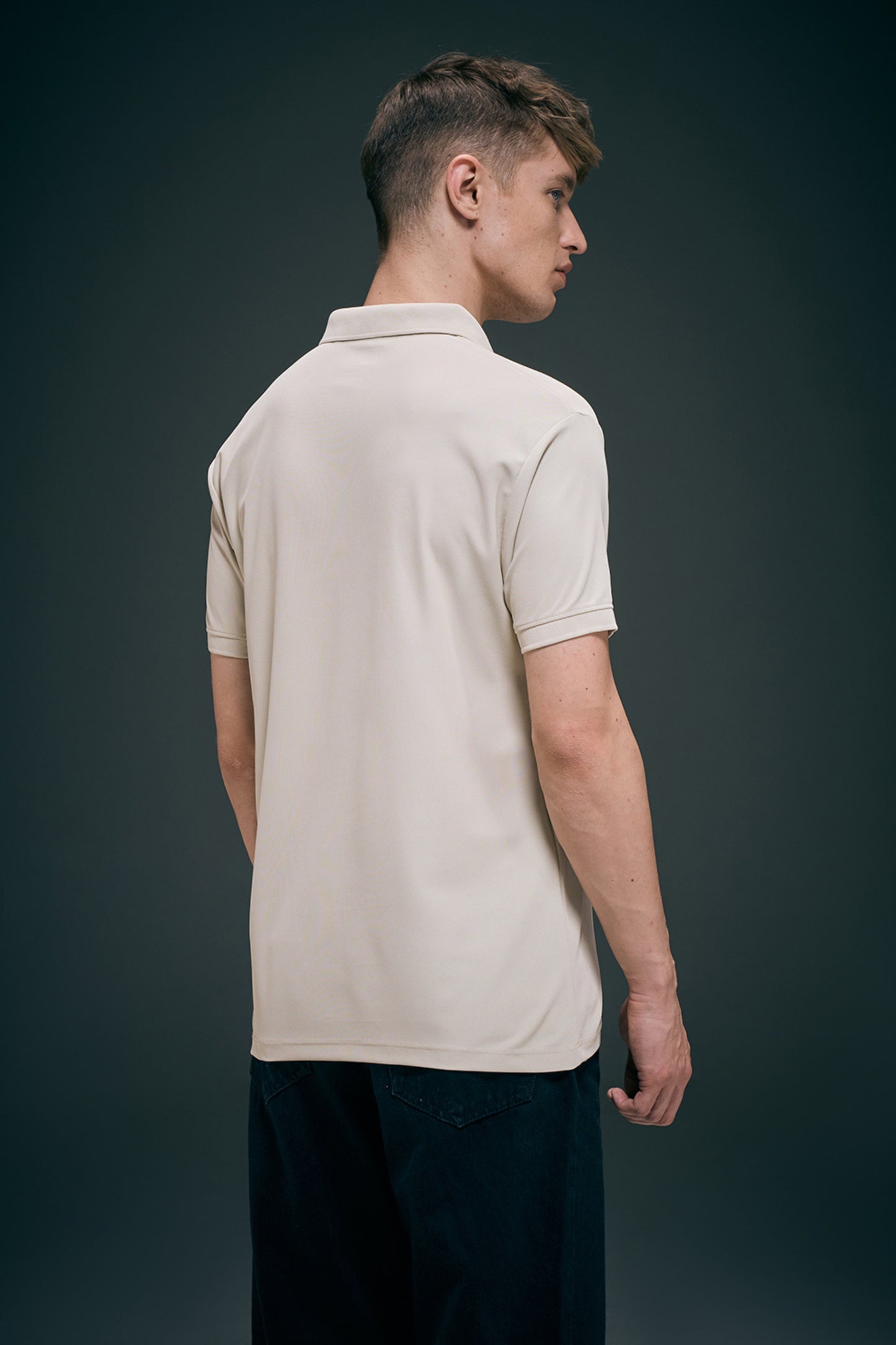 Soft Beige Smart Tech Pocket + Polo T-shirts Maxzone Clothing