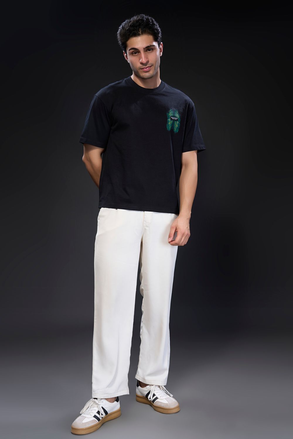Black GT Print - Oversize T-shirt