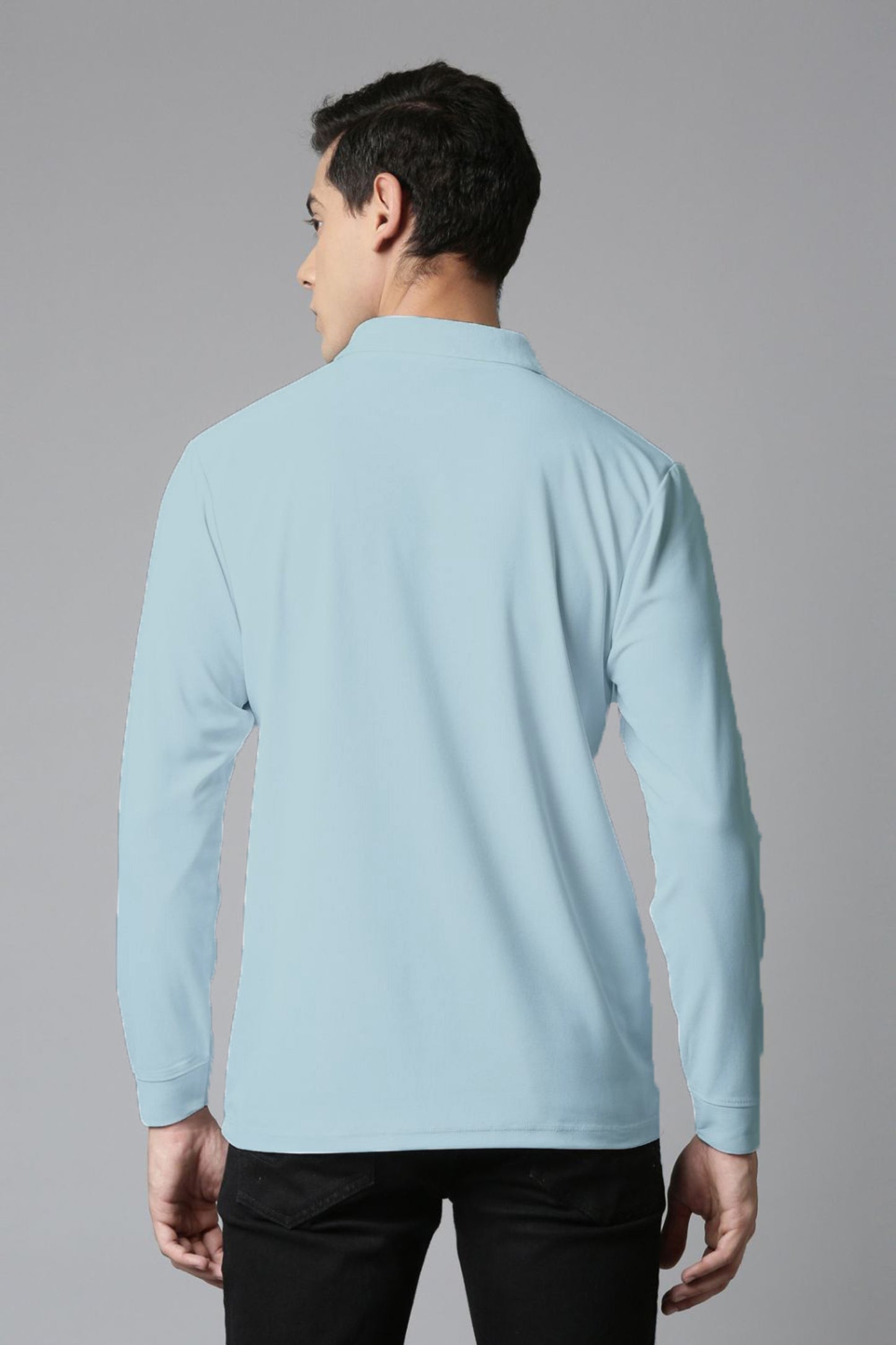 Sea Foam Full Sleeve Smart Tech Polo