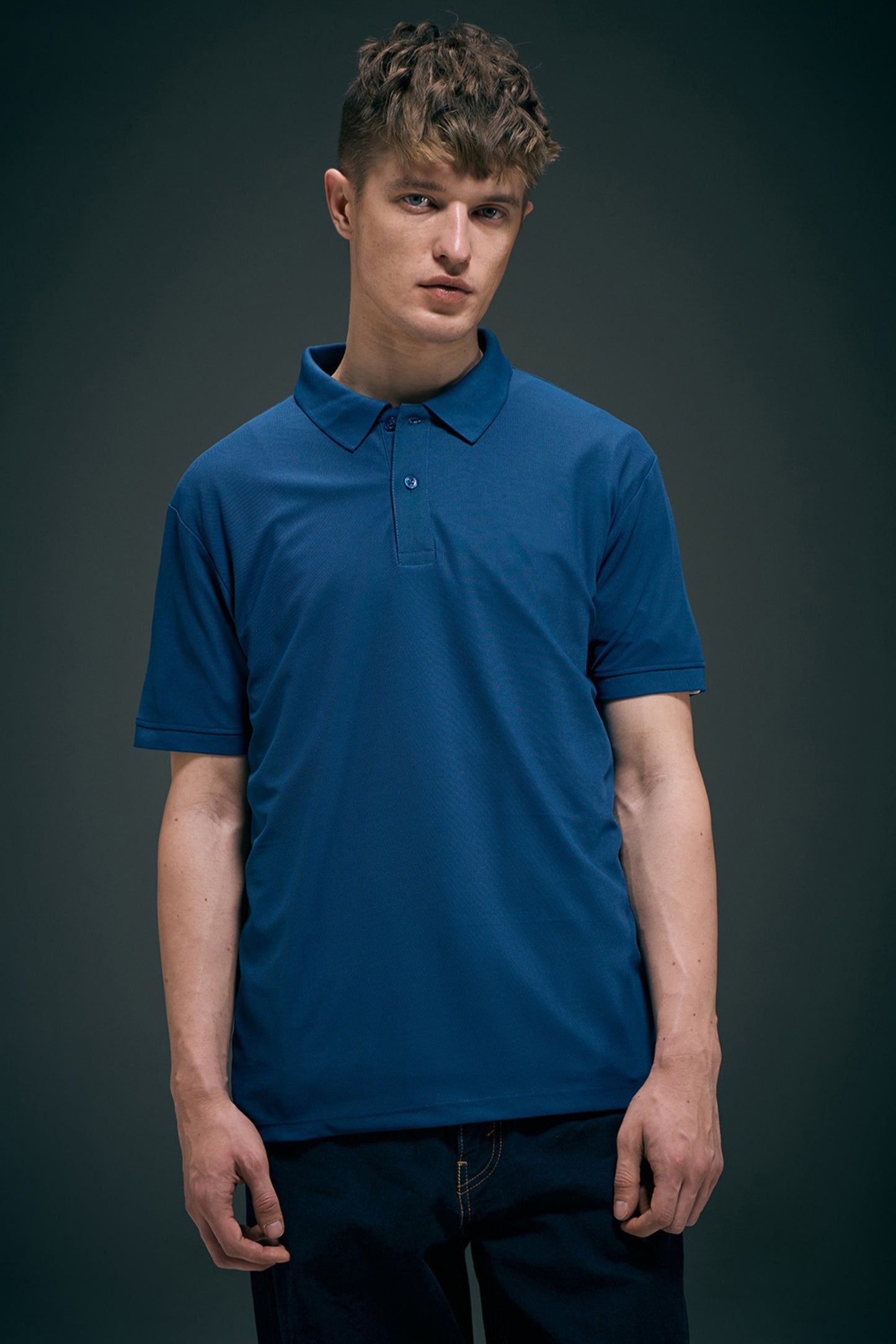 Smart tech polo - Teal Navy