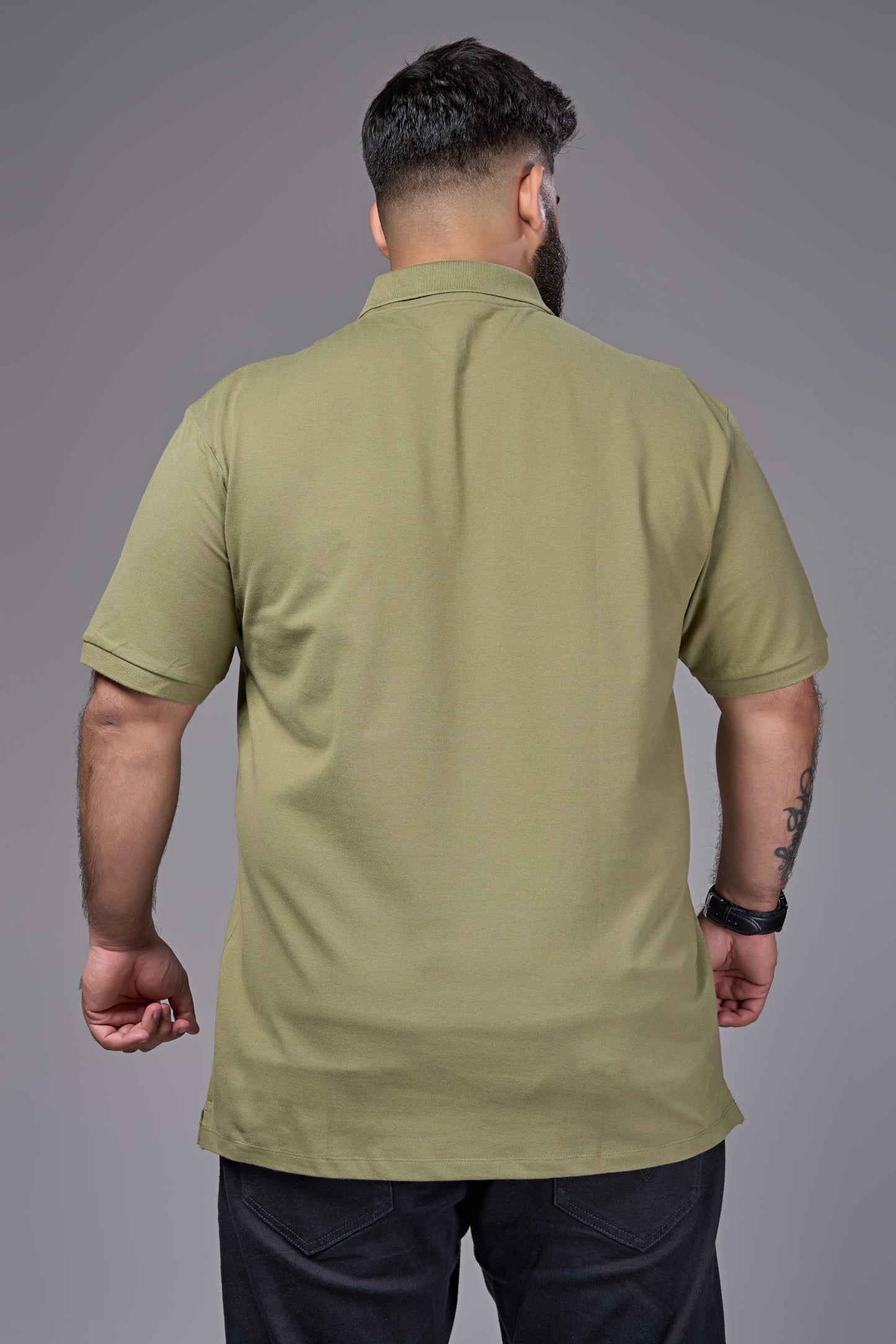 Forest - Cotton Pique Polo Plus Size
