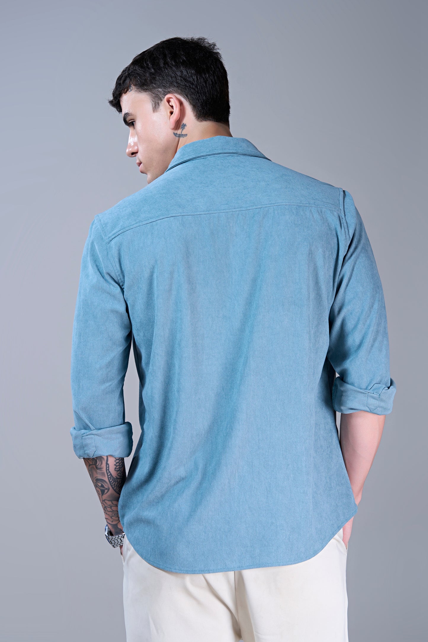 Powder Blue - Corduroy Shirt