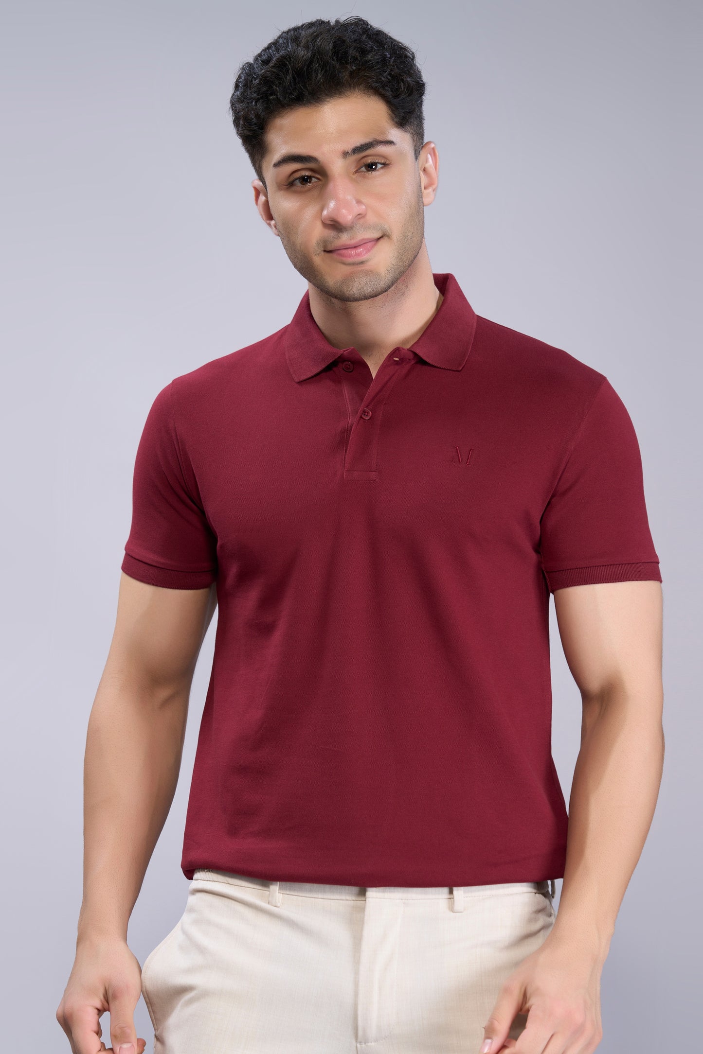 Wine - Cotton Pique Polo