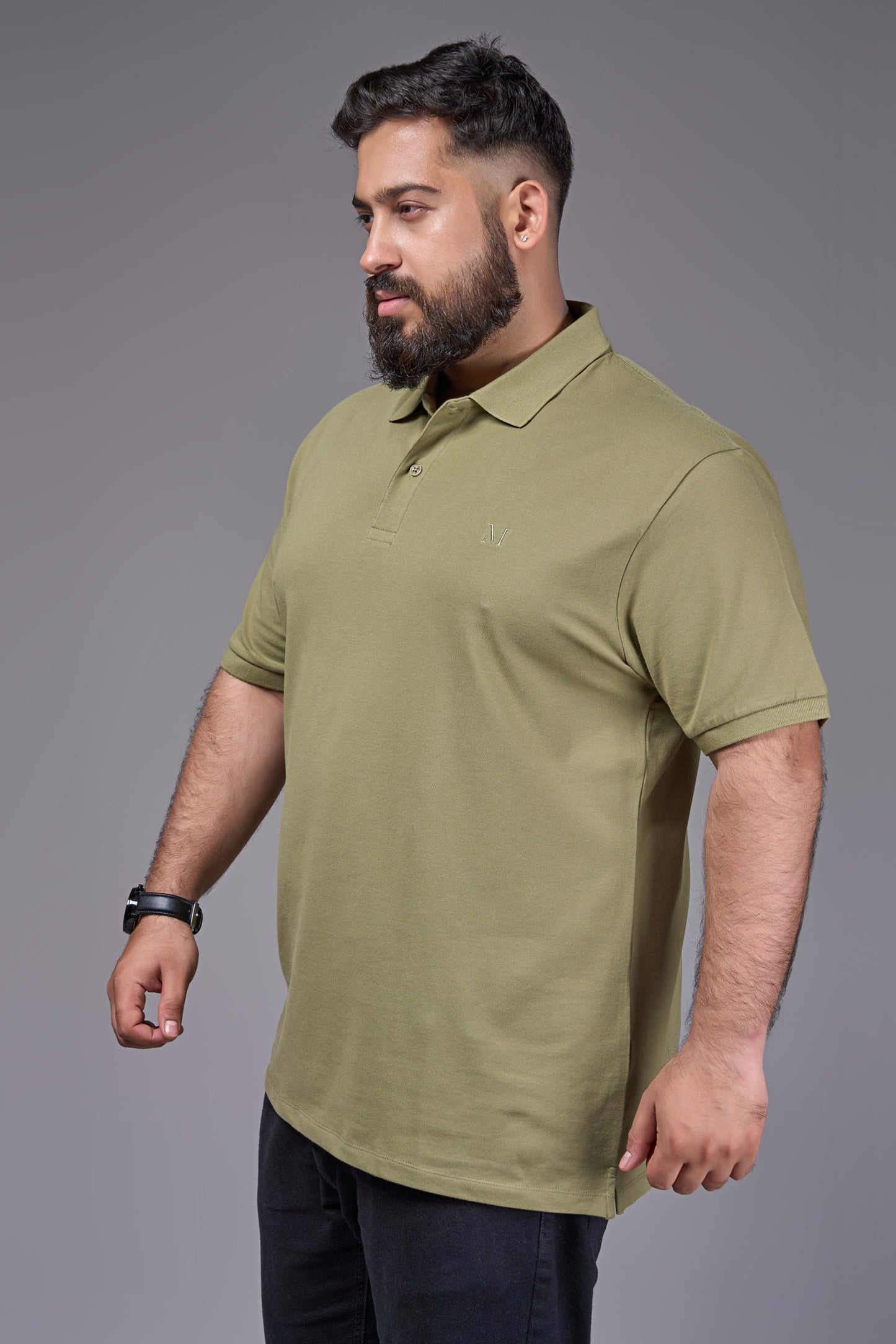 Forest - Cotton Pique Polo Plus Size