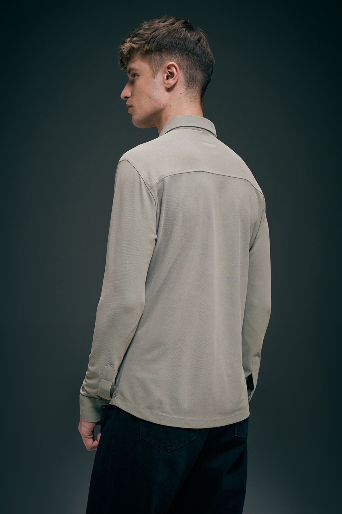 Olive Smart Tech Full Sleeve Shirt Full Sleeve Shirt Maxzone Clothing