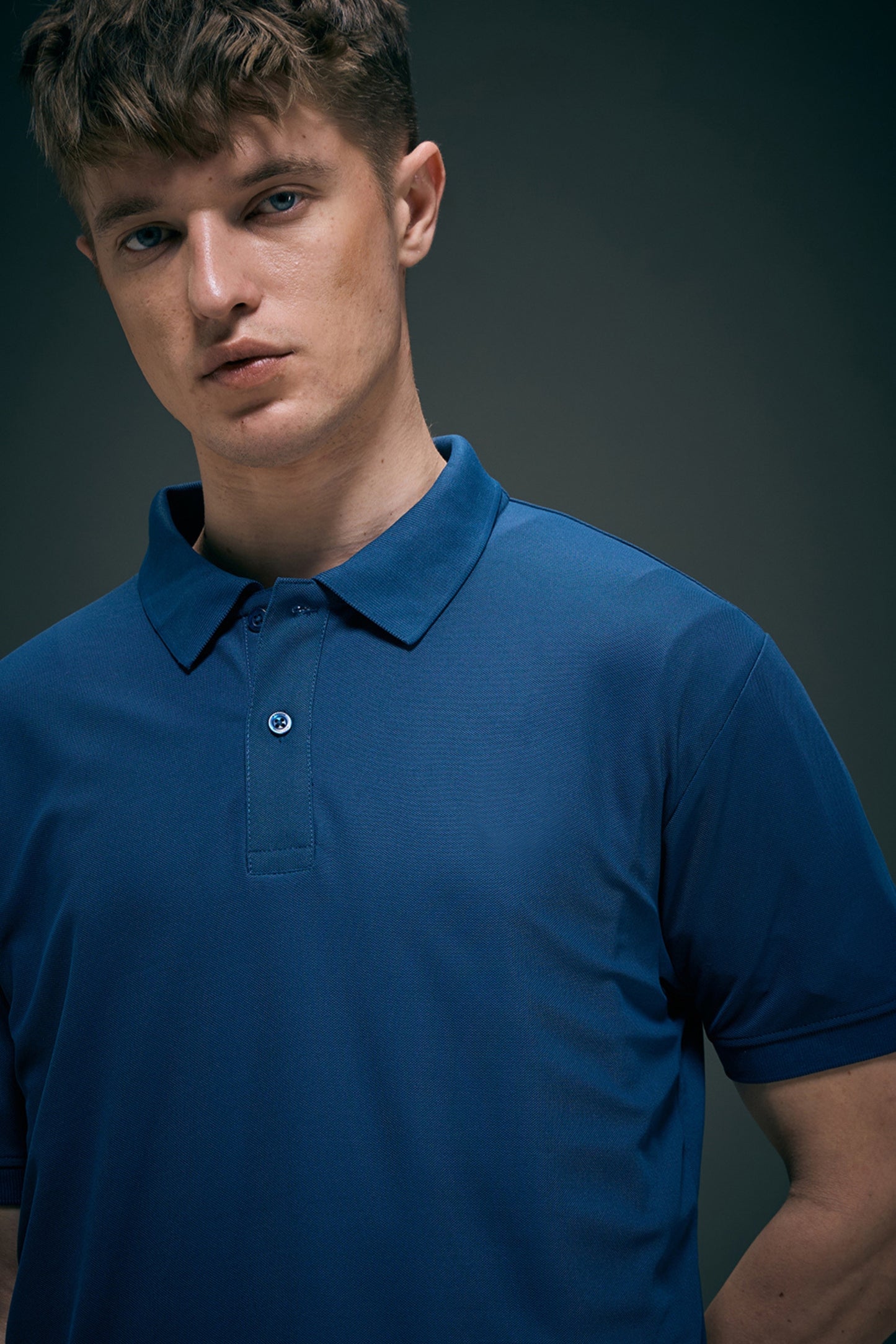 Smart tech polo - Teal Navy
