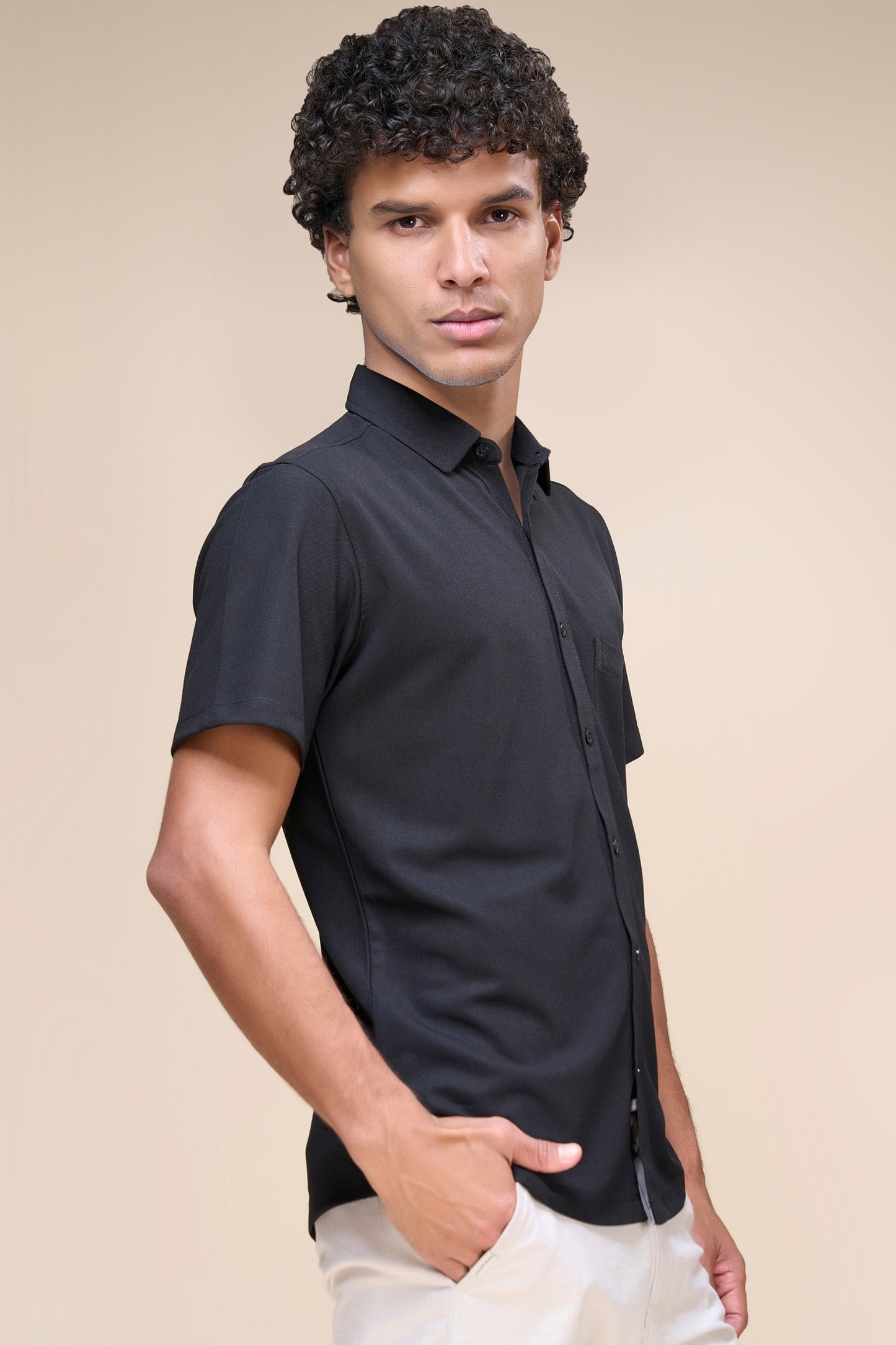 Black - Smart Tech Pocket Shirt Maxzone Clothing
