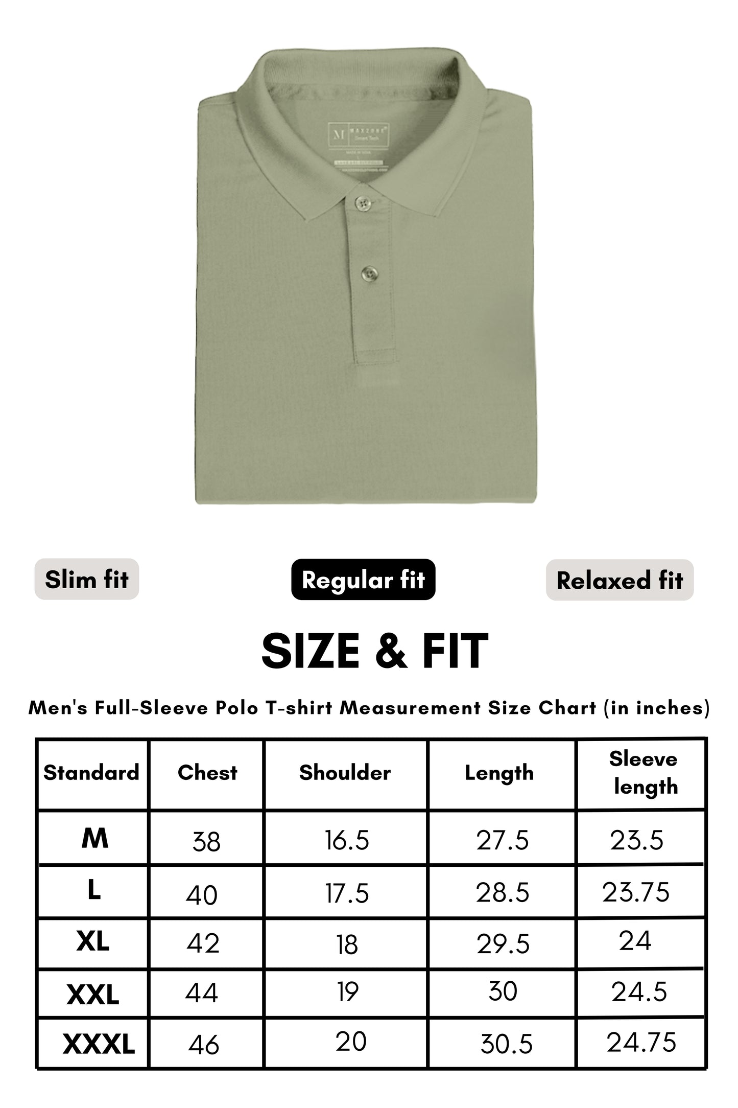 Spring Green Full Sleeve Smart Tech Polo