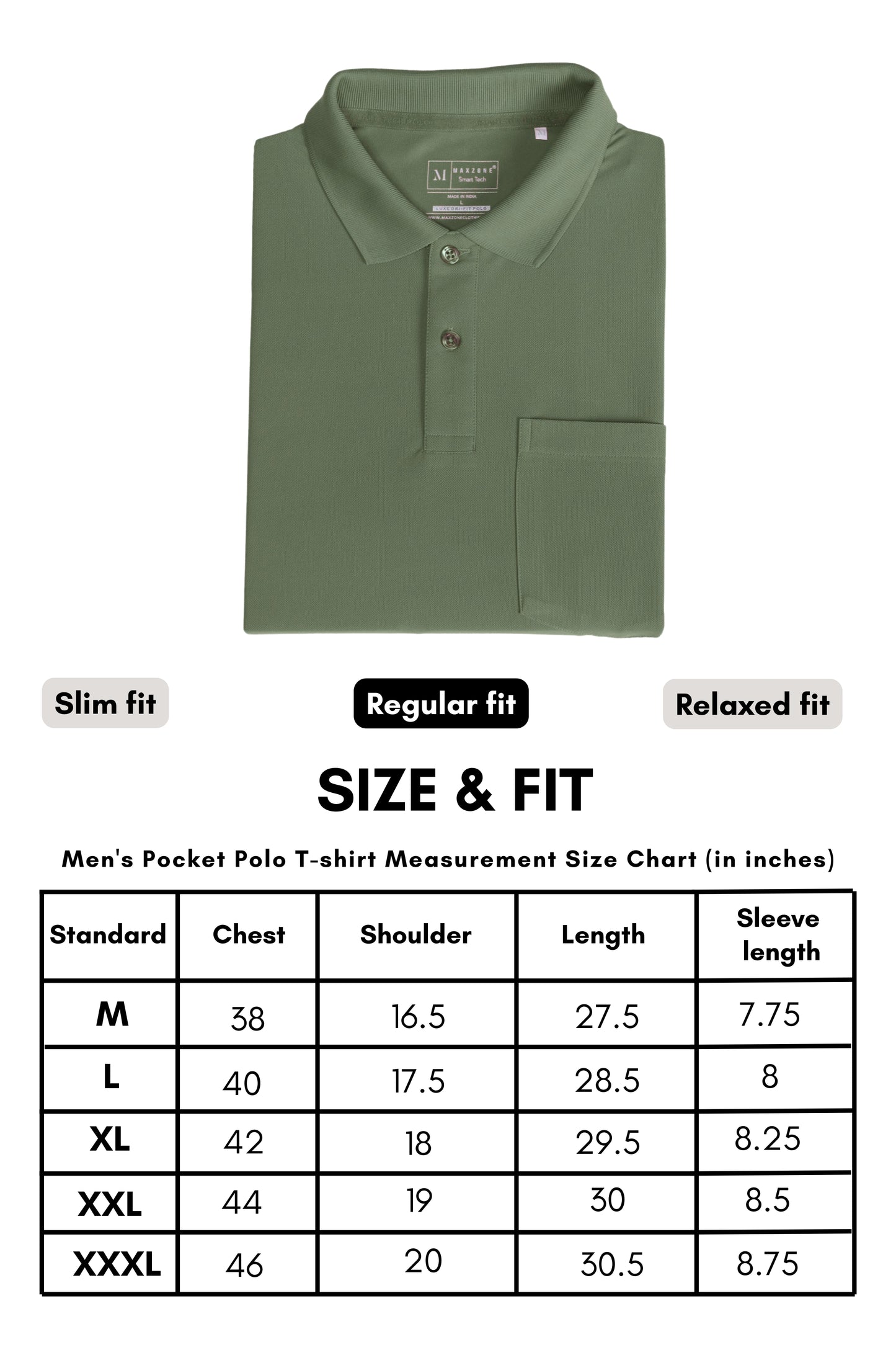 Olive Green Smart Tech Pocket + Polo