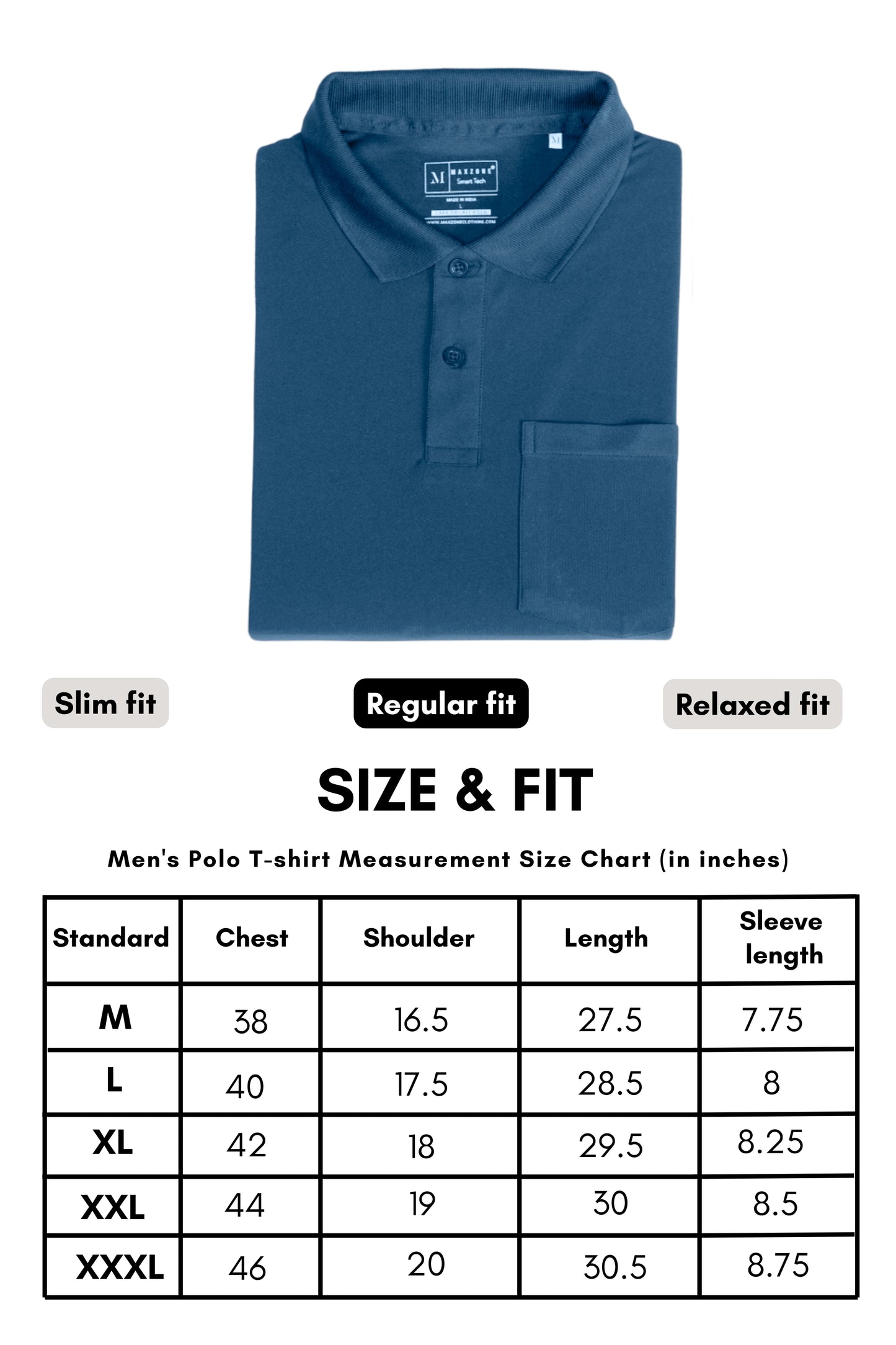 Teal Navy Smart Tech Pocket + Polo