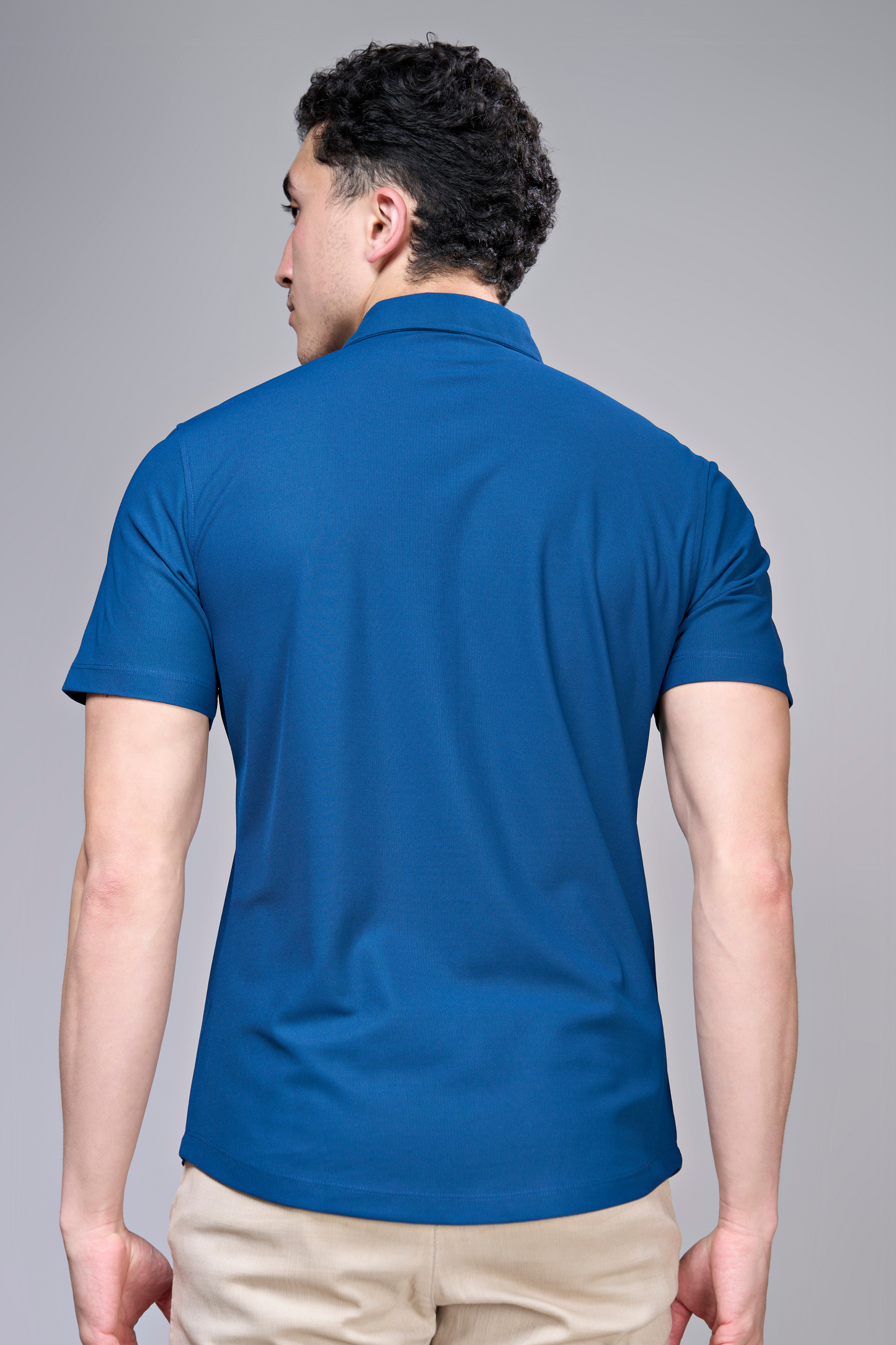 Teal Navy Smart Tech Shirt Shirts Maxzone Clothing