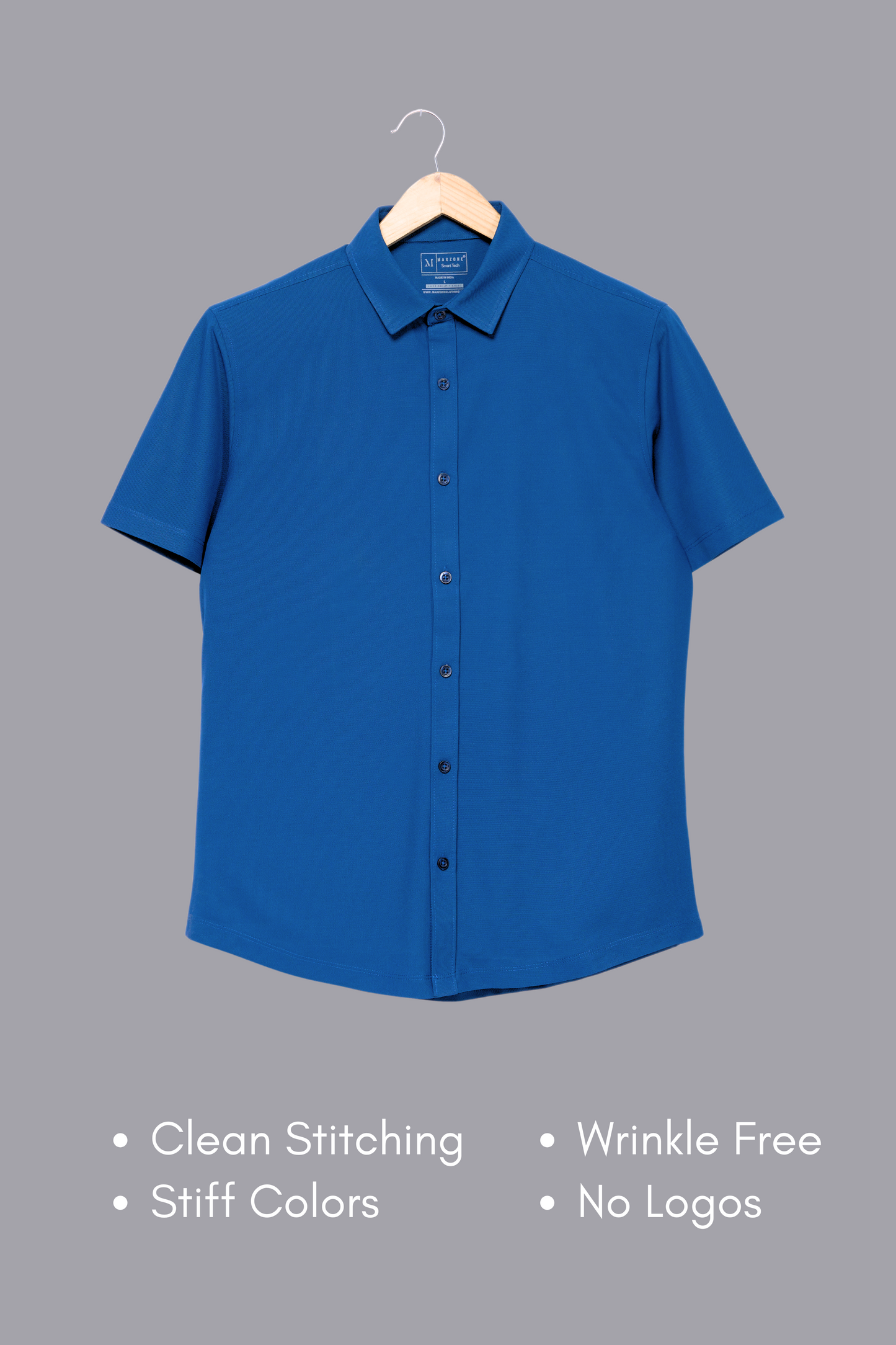 Teal Navy Smart Tech Shirt Shirts Maxzone Clothing