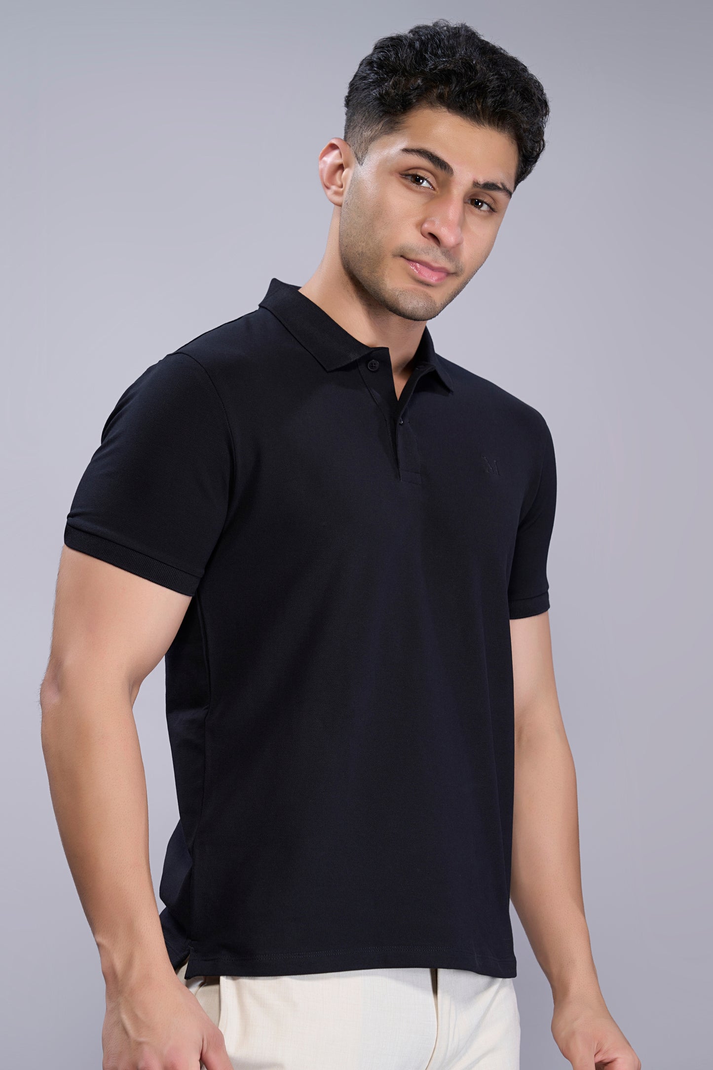 Black - Cotton Pique Polo