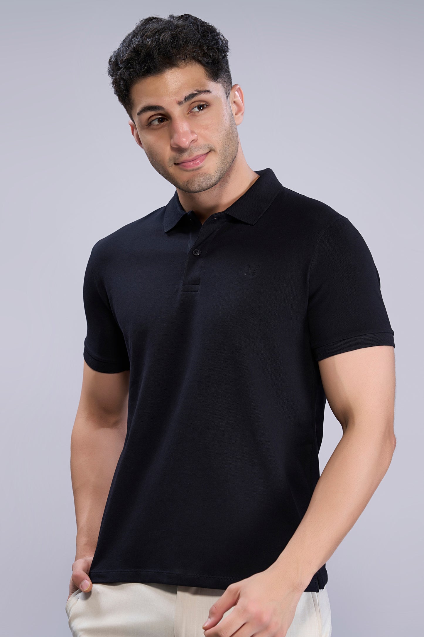 Black - Cotton Pique Polo