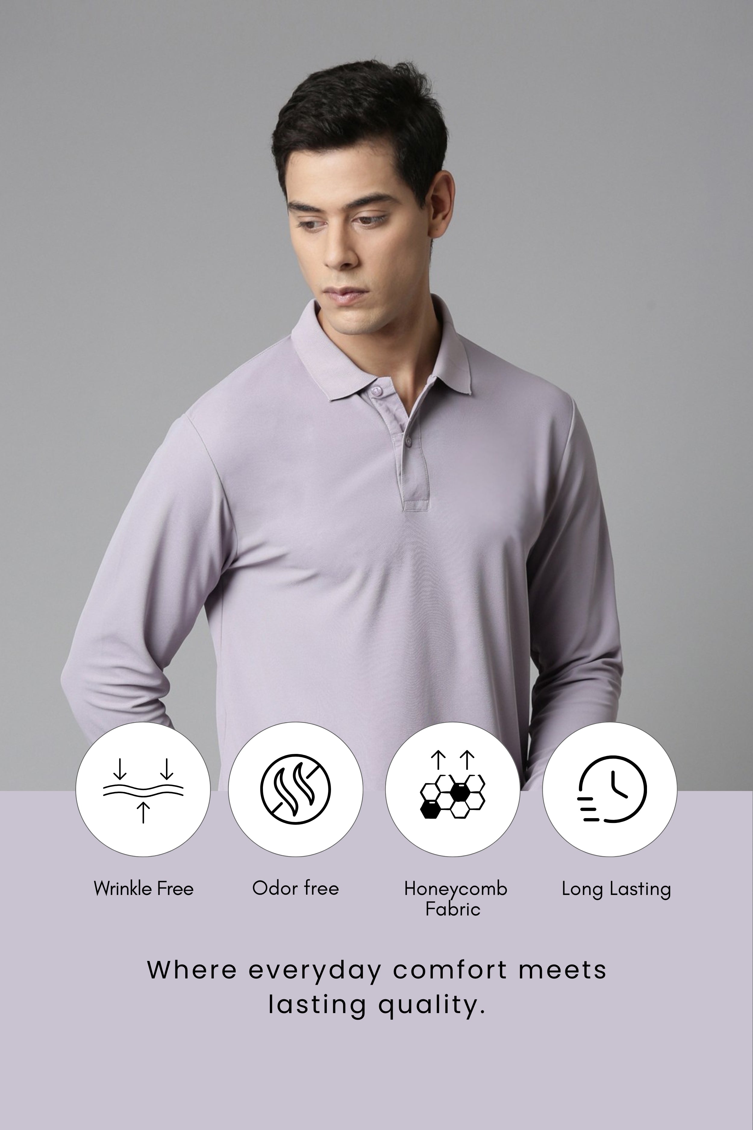 Cosmic Sky Full Sleeve Smart Tech Polo – Maxzone Clothing