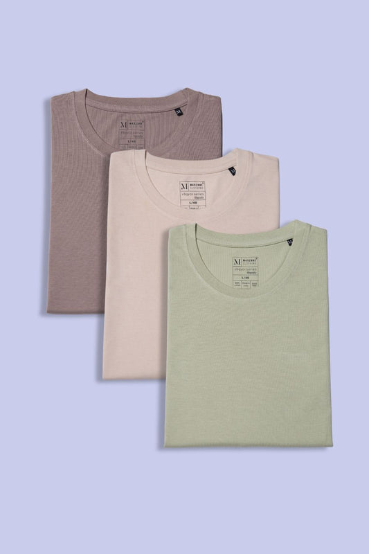 Earthy T-Shirts Combo T-shirts Maxzone Clothing S  