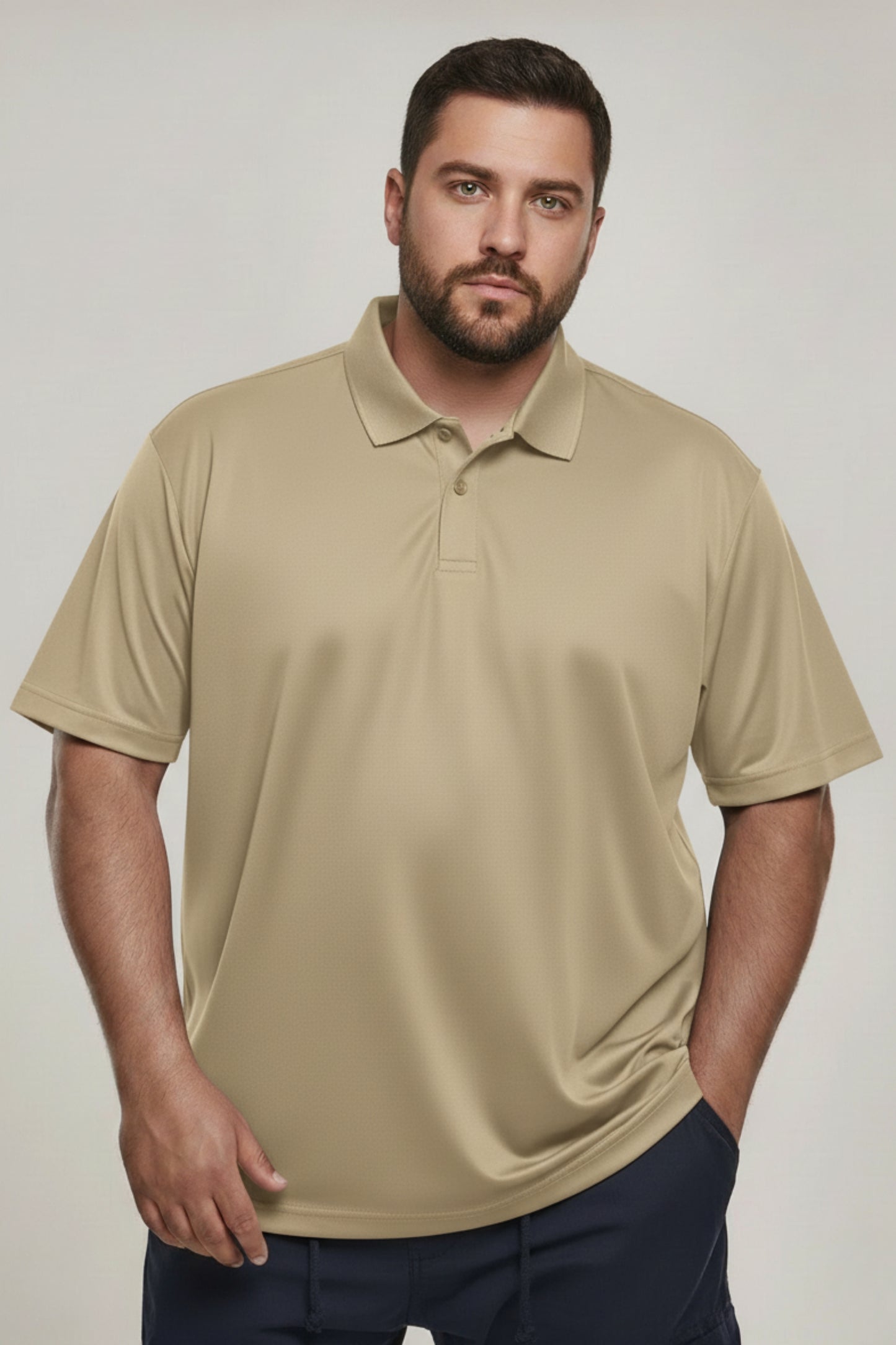 Sage Green - Smart Tech Polo Plus Size