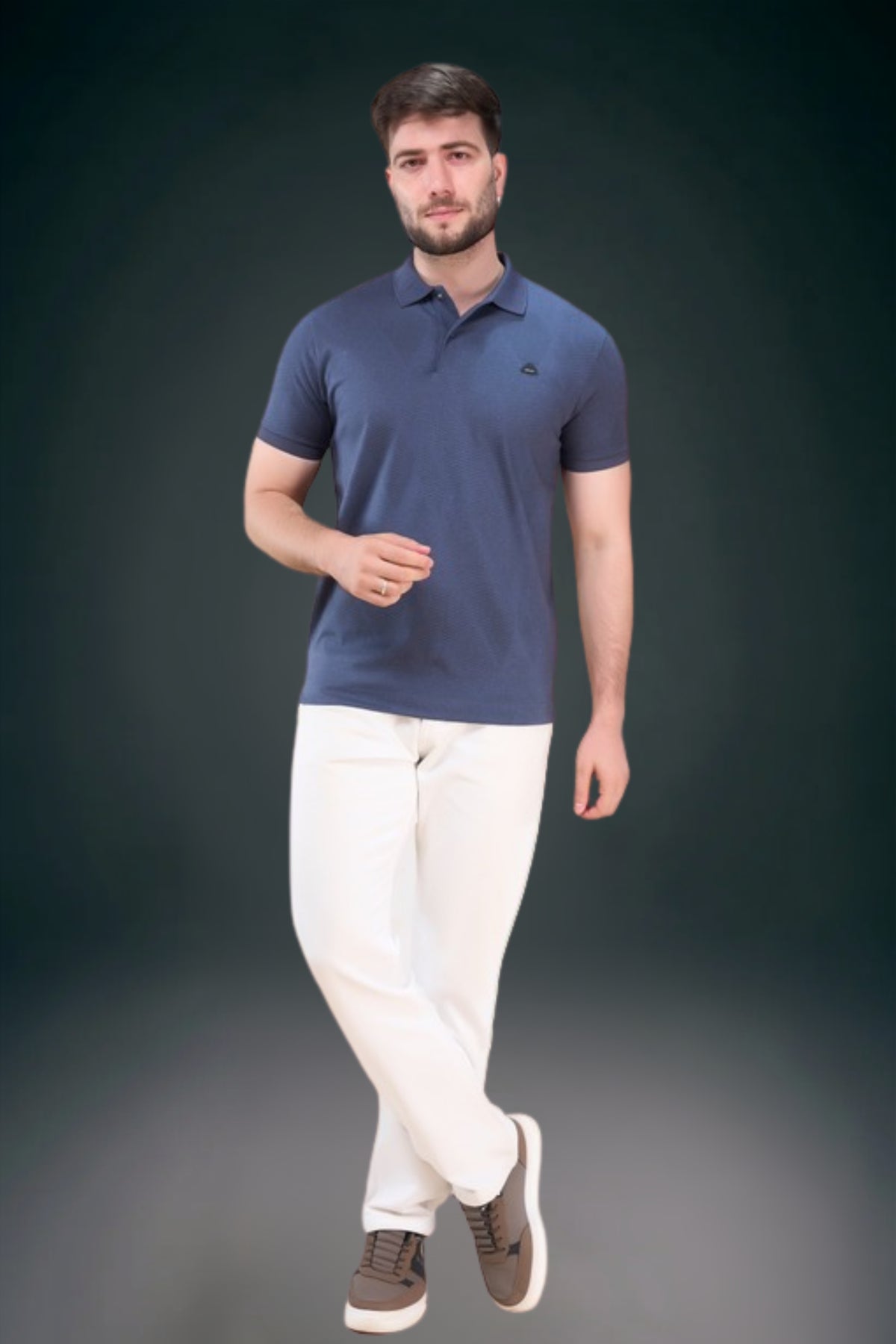 Shadow Blue - Aurelis Aop Polo T-shirt