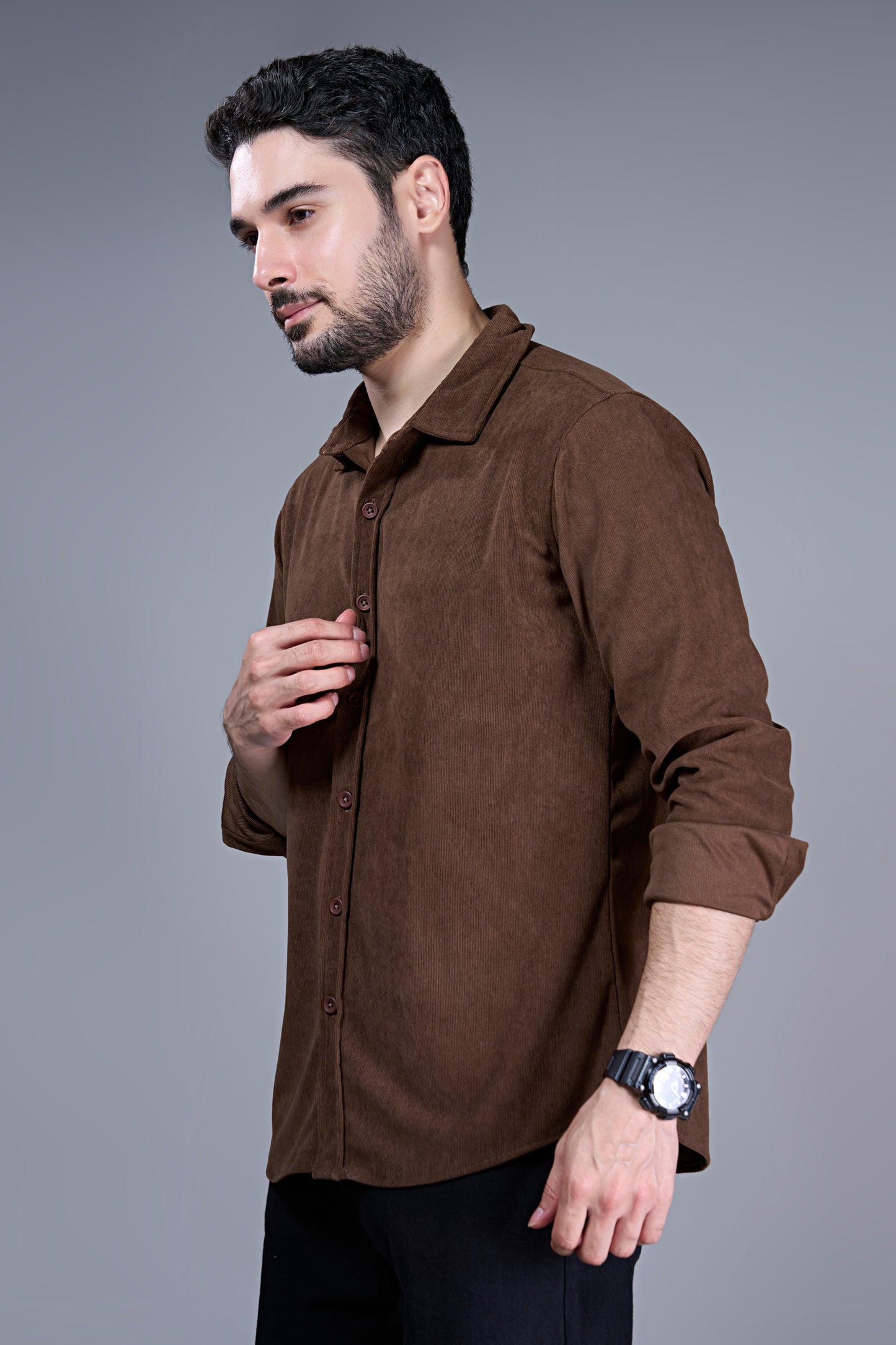 Brown - Corduroy Shirt