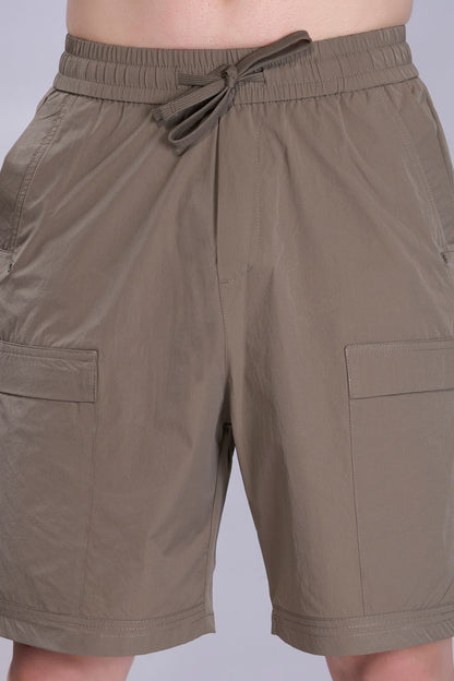 Olive  -  Cargo Zip Pocket Shorts