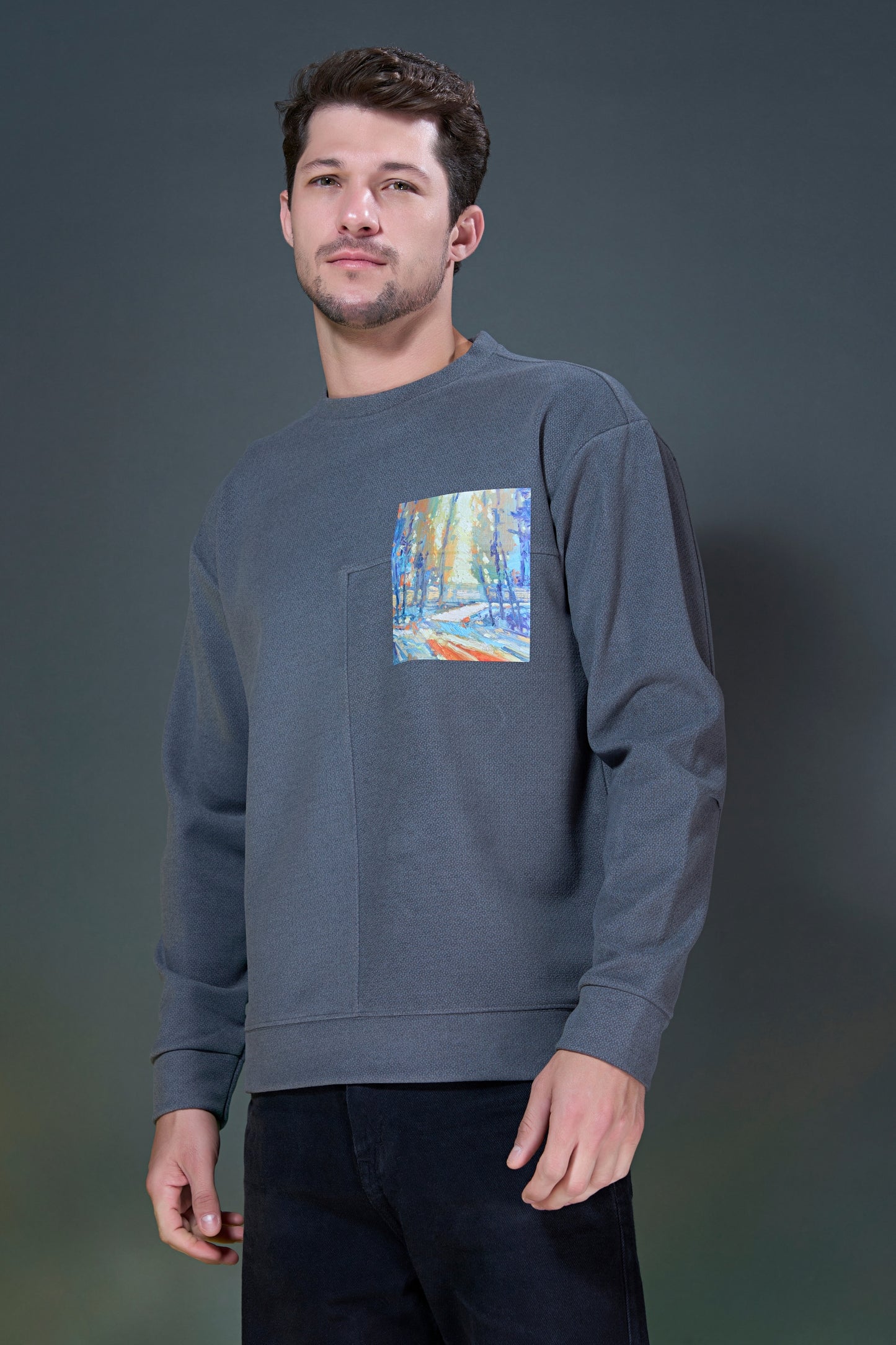 Grey - Abstract Sweatshirt