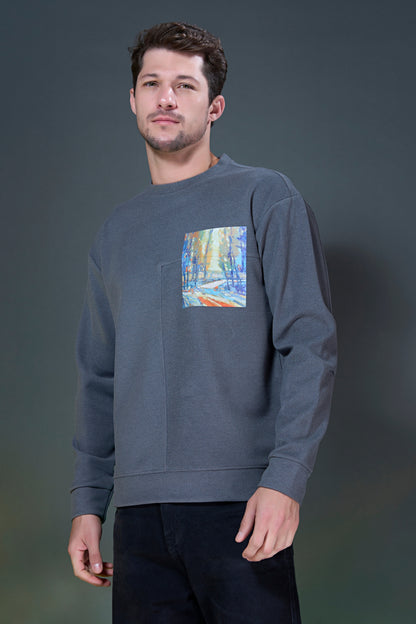 Grey - Abstract Sweatshirt