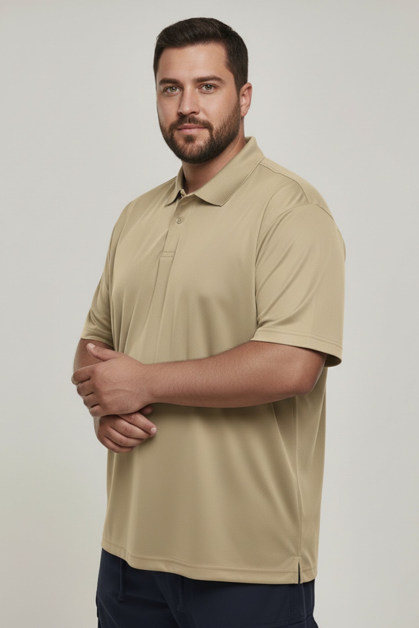 Sage Green - Smart Tech Polo Plus Size
