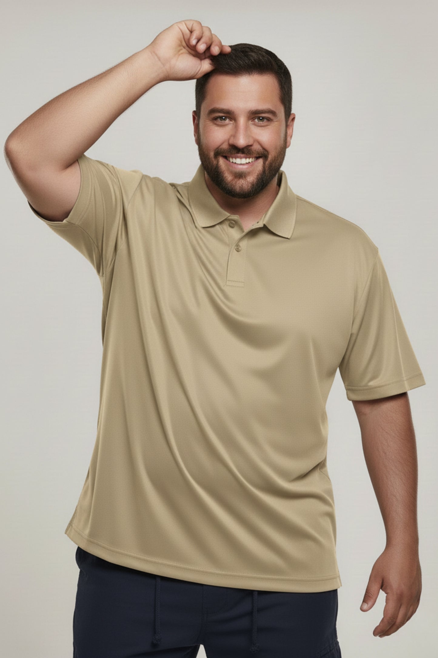 Sage Green - Smart Tech Polo Plus Size