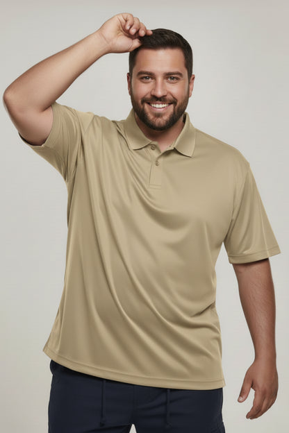 Sage Green - Smart Tech Polo Plus Size