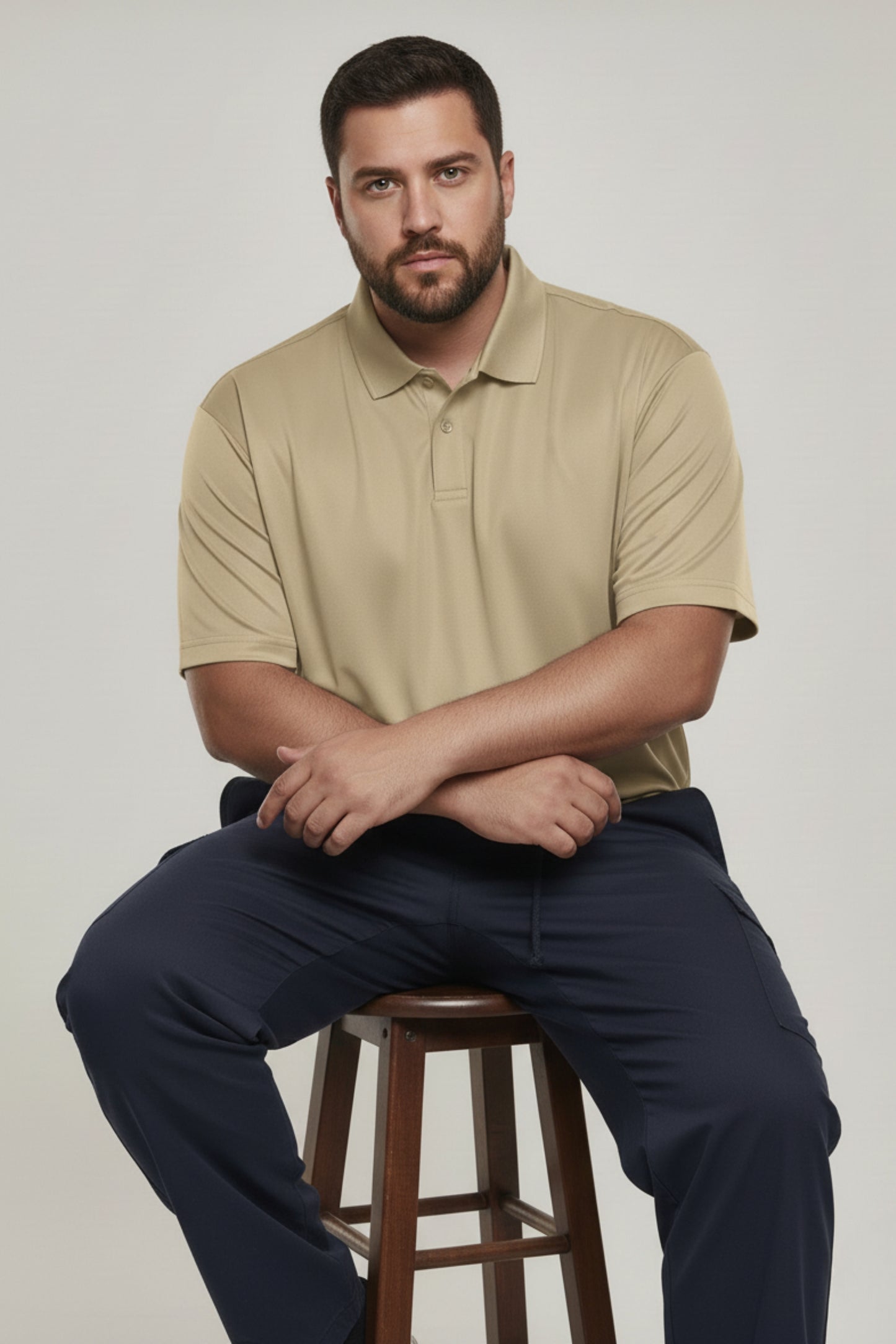Sage Green - Smart Tech Polo Plus Size