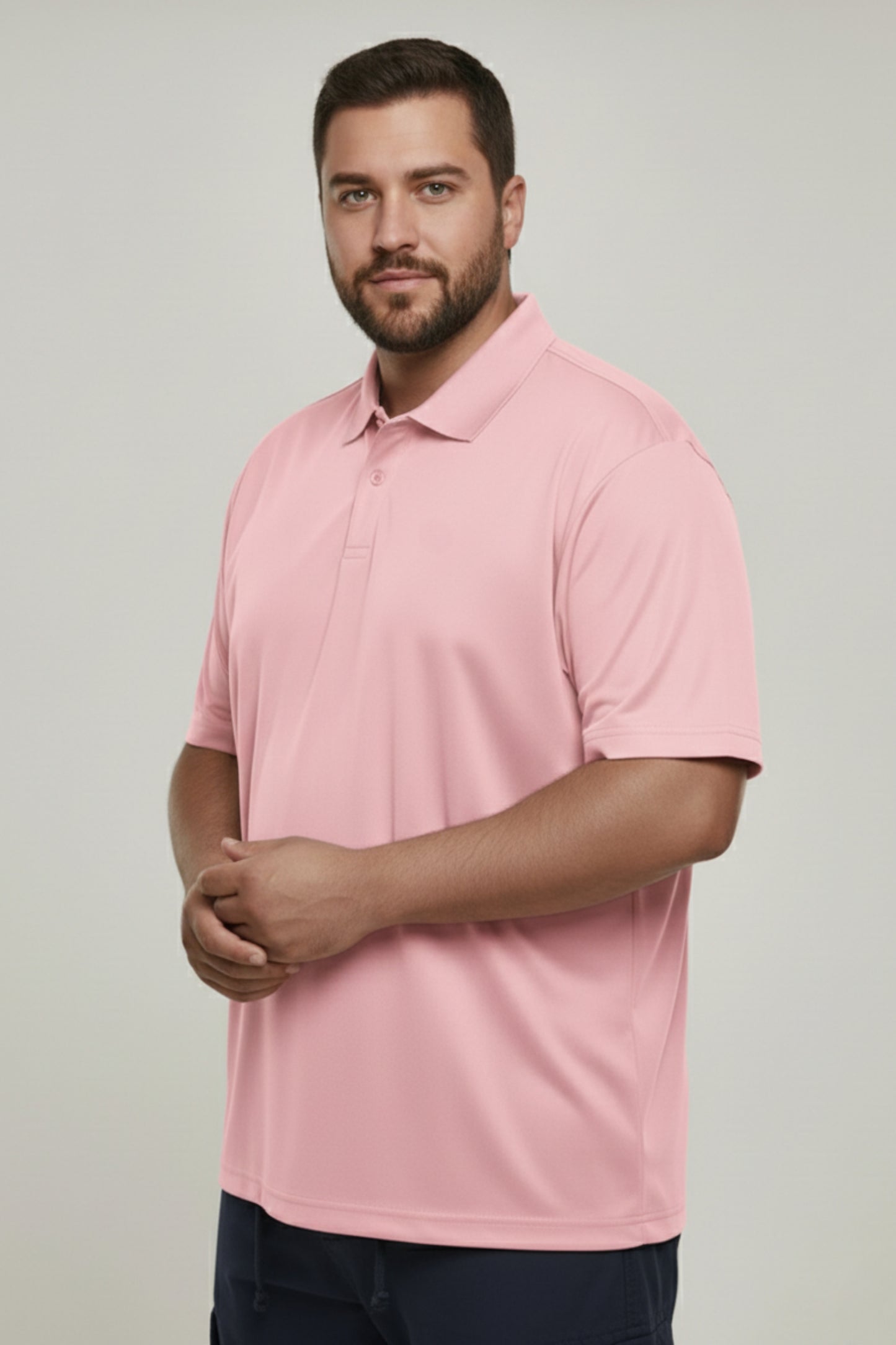 Mauve - Smart Tech Polo Plus Size
