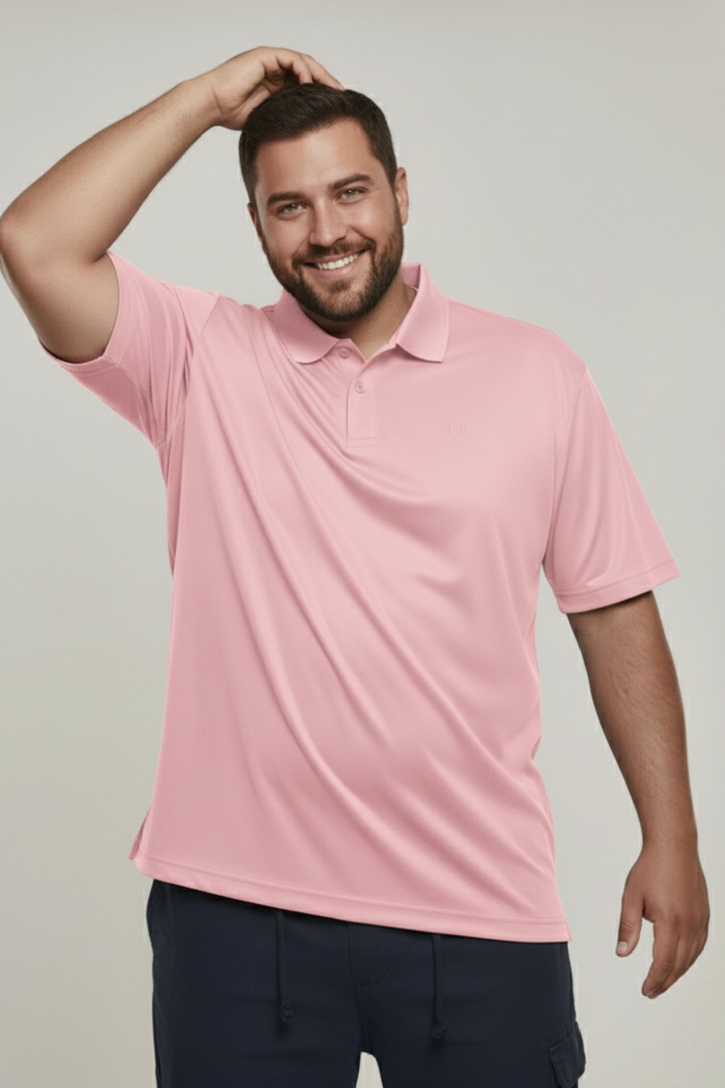 Mauve - Smart Tech Polo Plus Size