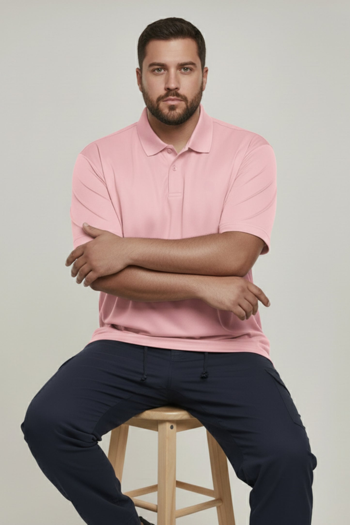 Mauve - Smart Tech Polo Plus Size