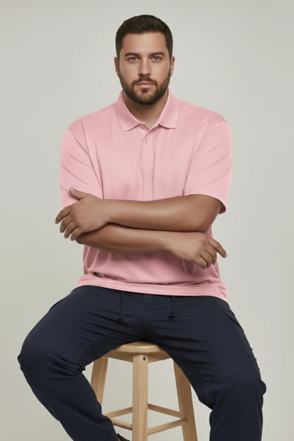 Mauve - Smart Tech Polo Plus Size