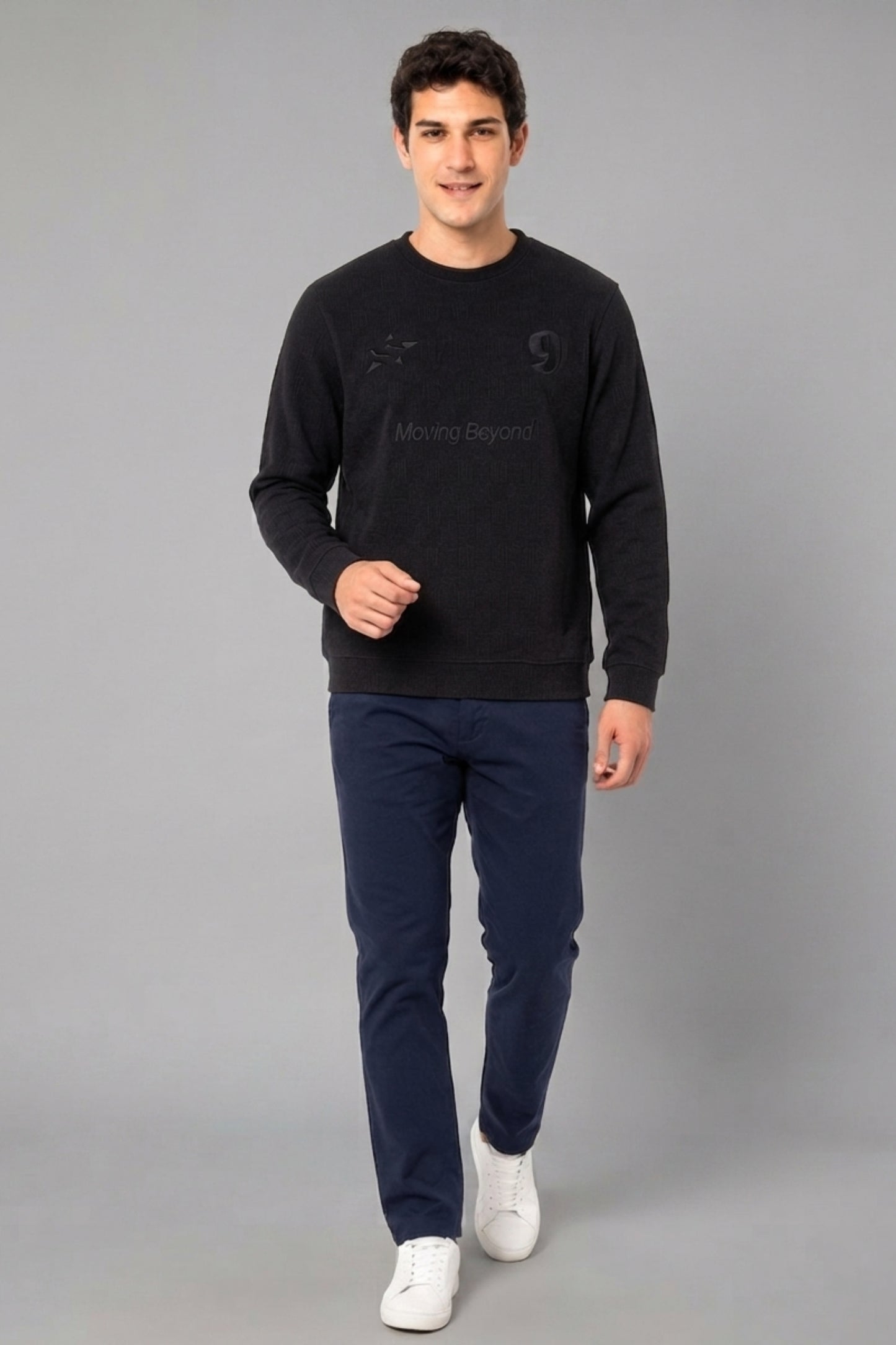 Black - Luxe Grid Sweatshirt