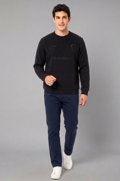 Black - Luxe Grid Sweatshirt