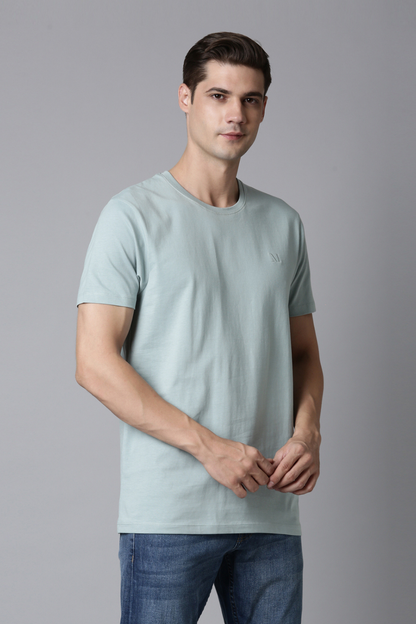 Shanghai Blue Cotton IQ Basics T-SHIRT Maxzone Clothing