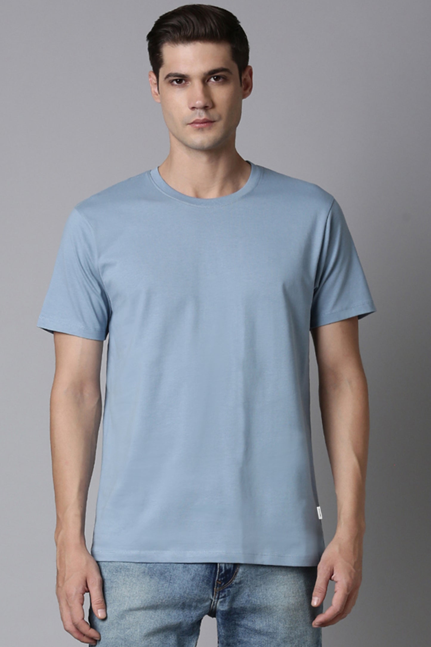 Sky Blue Cotton IQ Basics T-SHIRT Maxzone Clothing 36/S