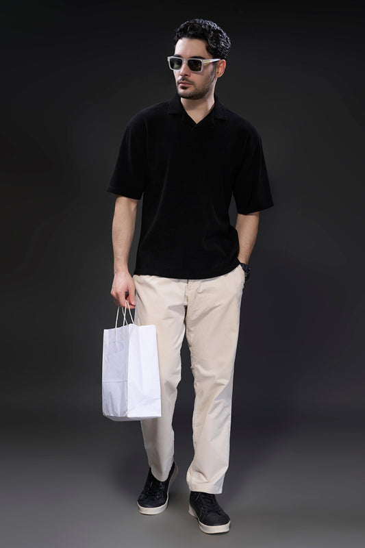 Black - Old Money Knit Polo